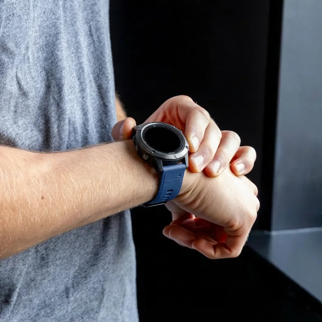 Bracelet silicone Garmin Approach S62 (bleu foncé)