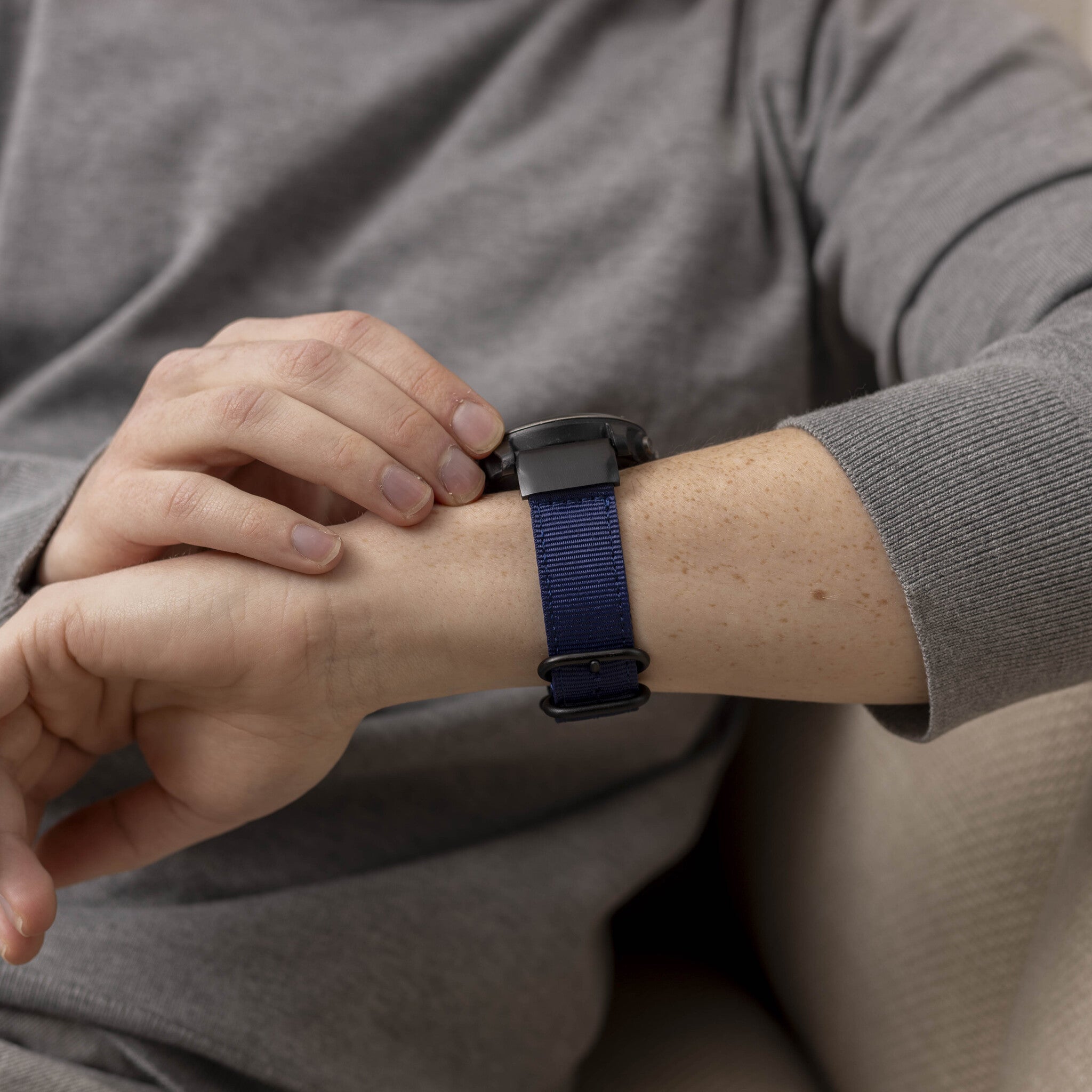 Bracelet nylon avec boucle Garmin Fenix 5x/6x (bleu)