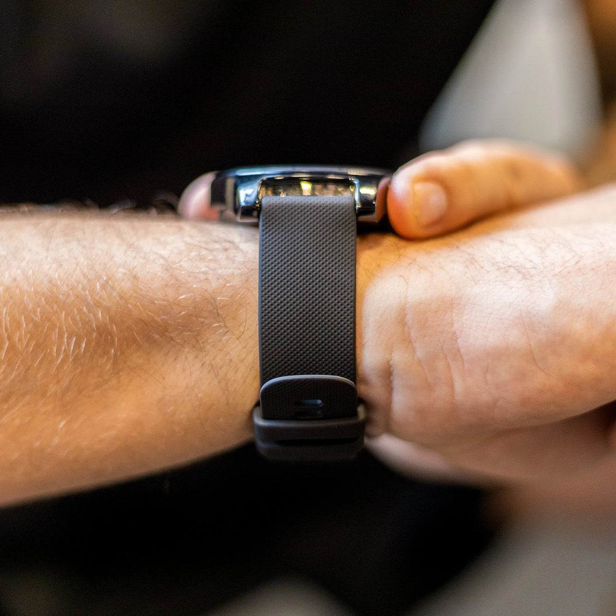 Premium Silicone Strap, black, lifestyle photo