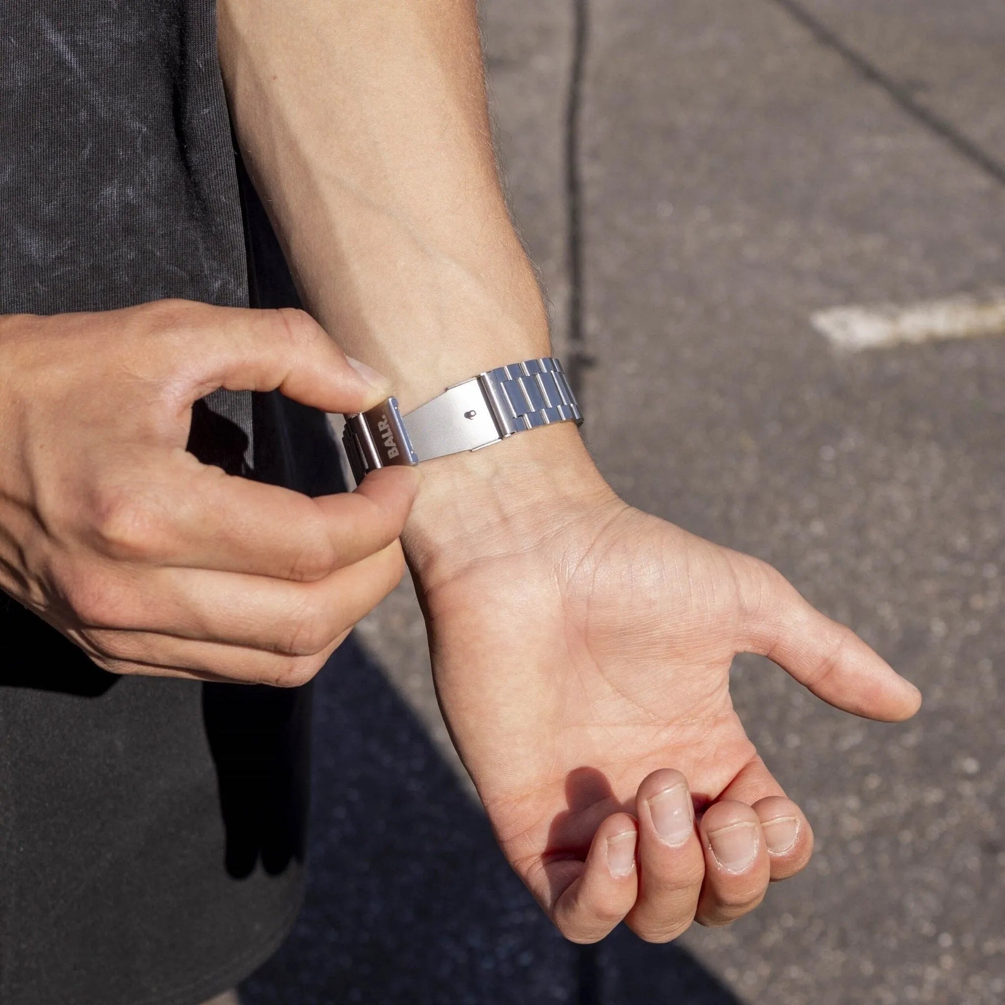 BALR Polar Ignite Steel Link Strap (Silver)