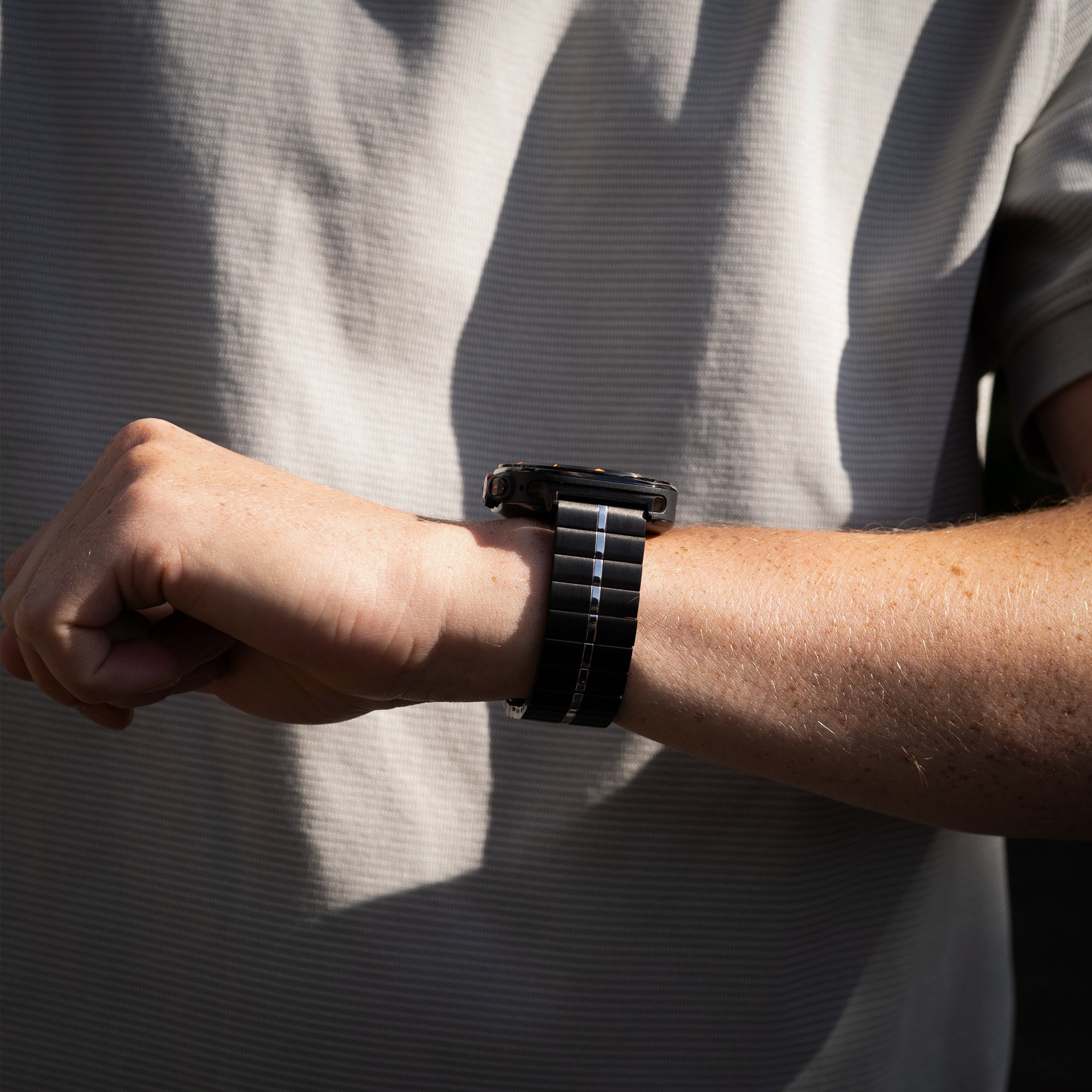 Bracelet métal premium Samsung Galaxy Watch Ultra 2 (noir/argent)