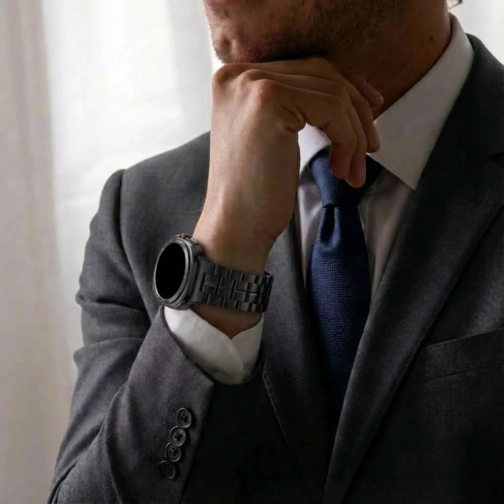 Bracelet titane 'Square' Samsung Galaxy Watch Ultra (noir)
