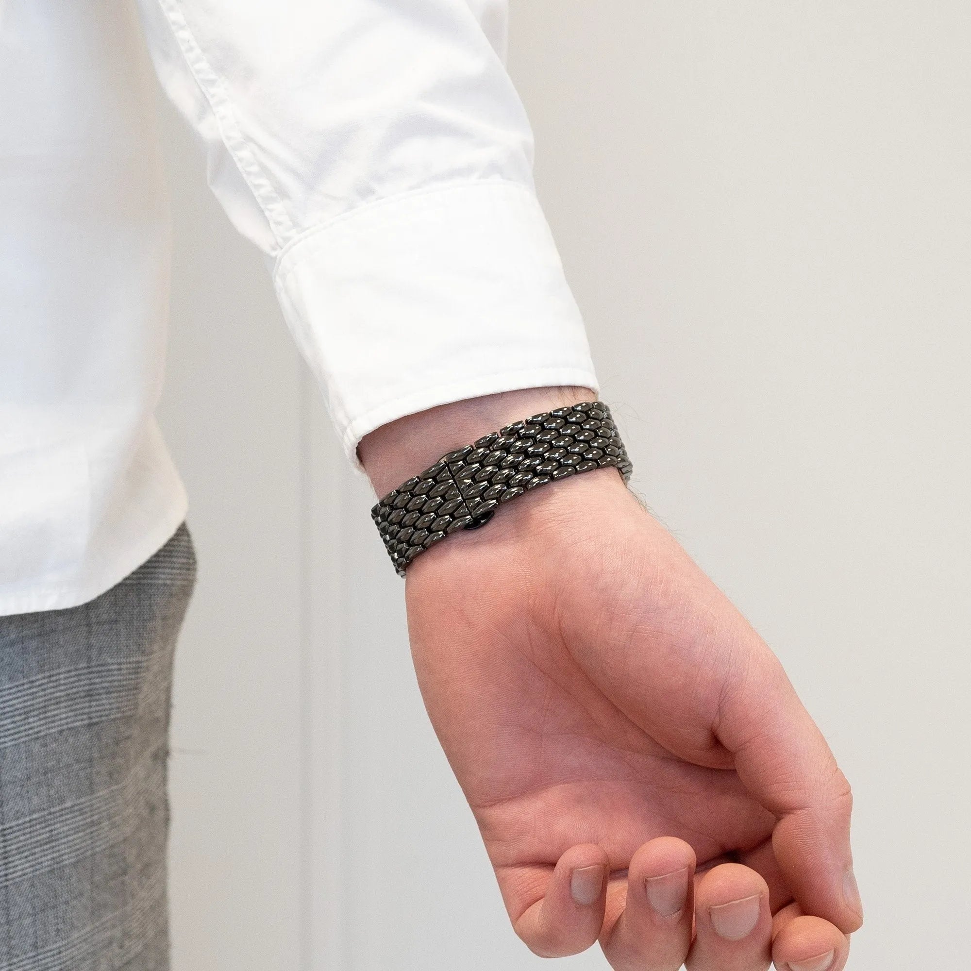 Bandz Bracelet acier 'Dragon' Coros Pace 3 (noir)