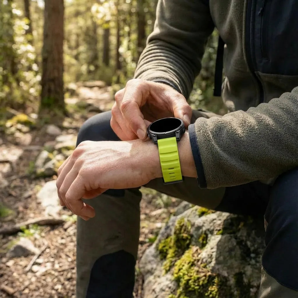 Garmin Quatix 8 Pro - 47mm Trail Silicone Strap (Lime)