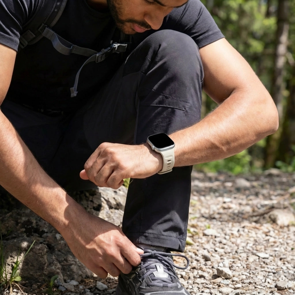 Bandz Bracelet silicone 'Outdoor' Apple Watch (lumière stellaire)