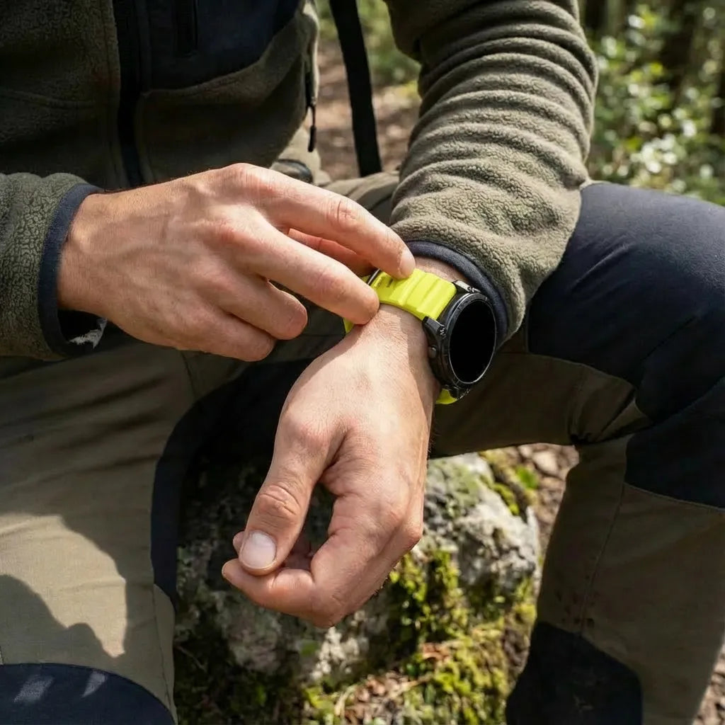 Garmin Quatix 8 Pro - 47mm Trail Silicone Strap (Lime)