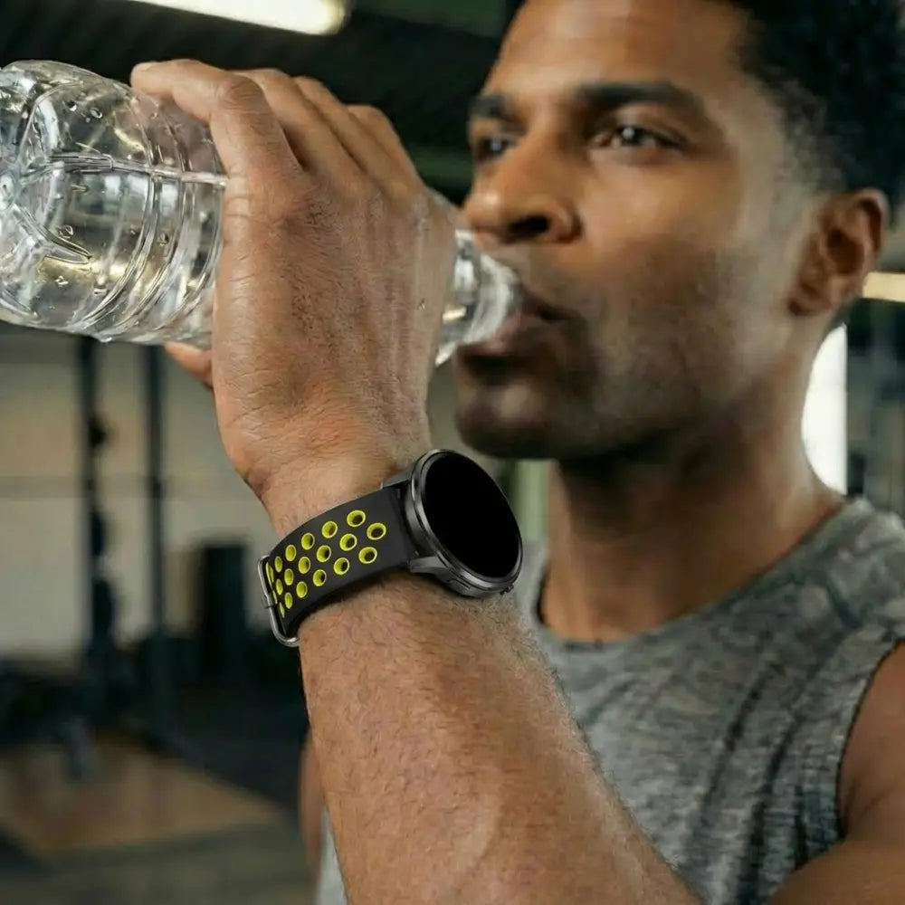 Bandz Bracelet sport 'Deluxe' Garmin Bounce 2 (noir/jaune)