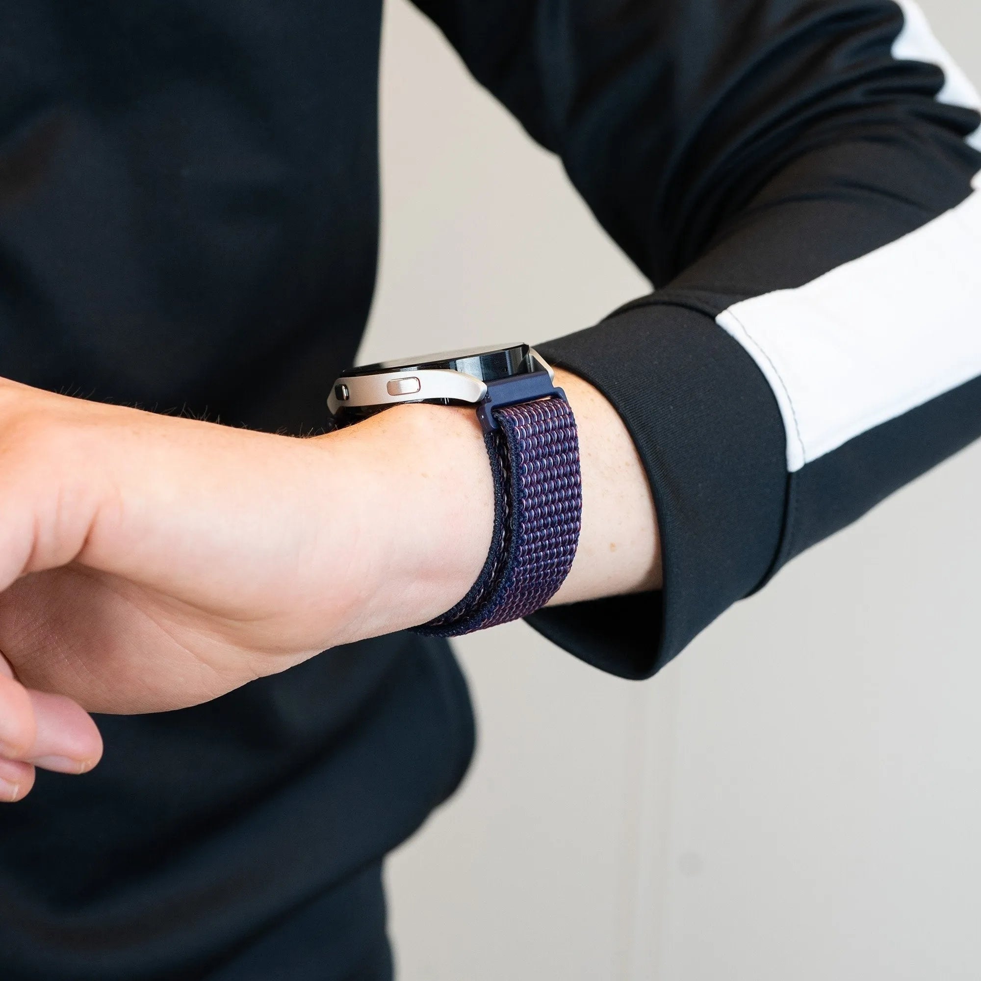 Bandz Bracelet nylon loop Oppo Watch X2 (indigo bleu)