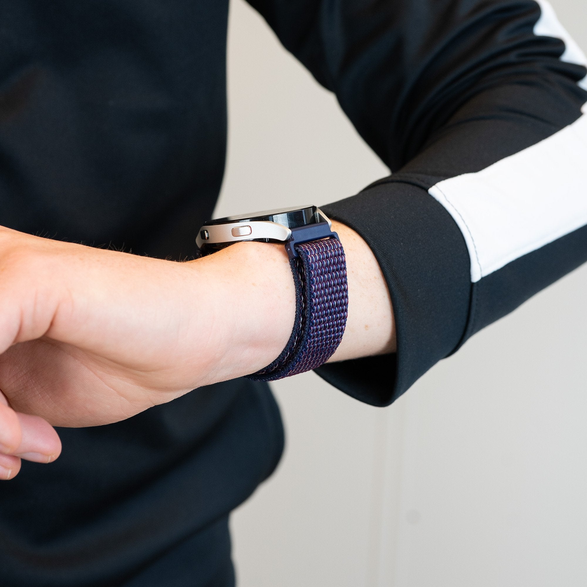 Bandz Bracelet nylon Loop Garmin Venu SQ 2 (bleu indigo)