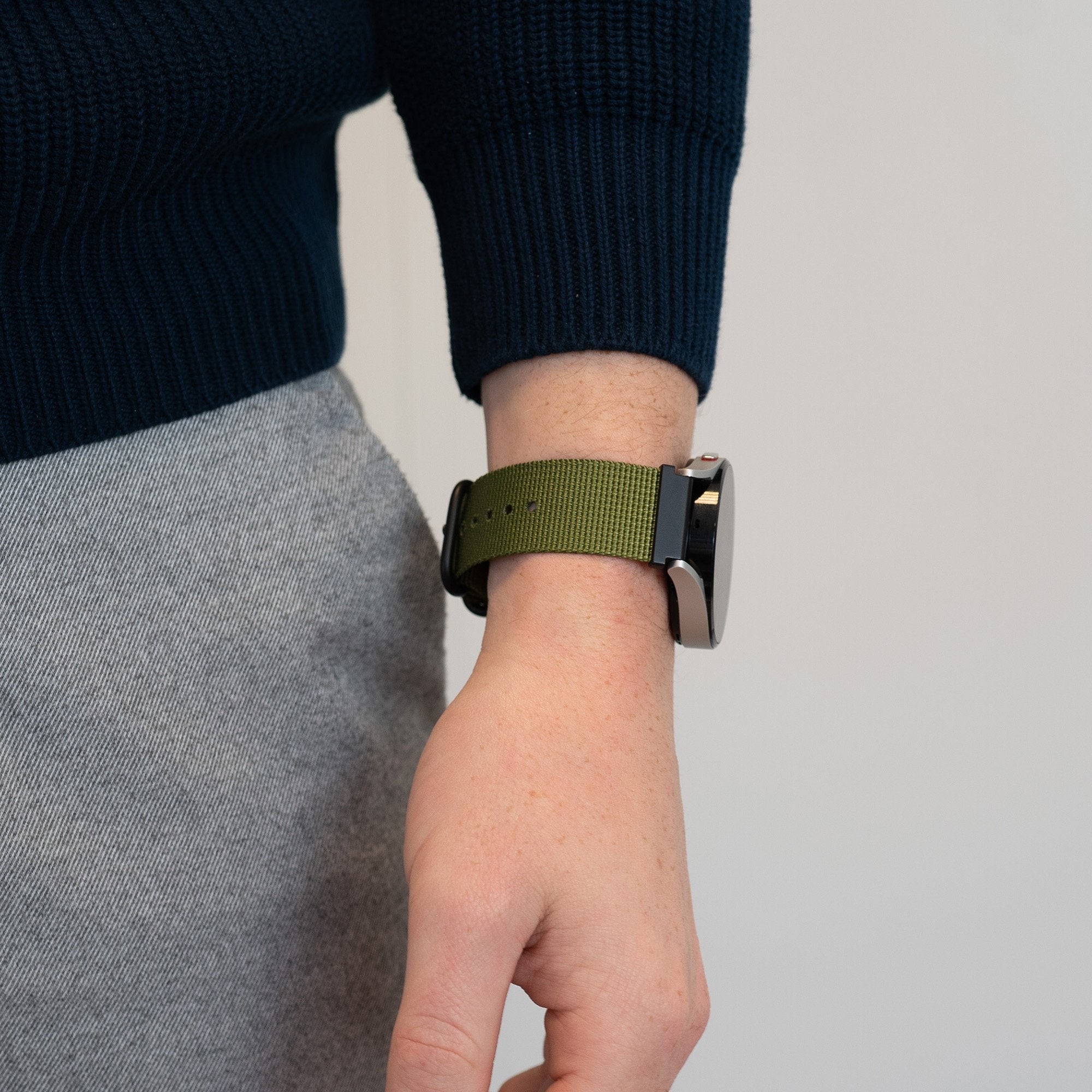 Bandz Bracelet nylon avec boucle Garmin Venu SQ 2 (vert)