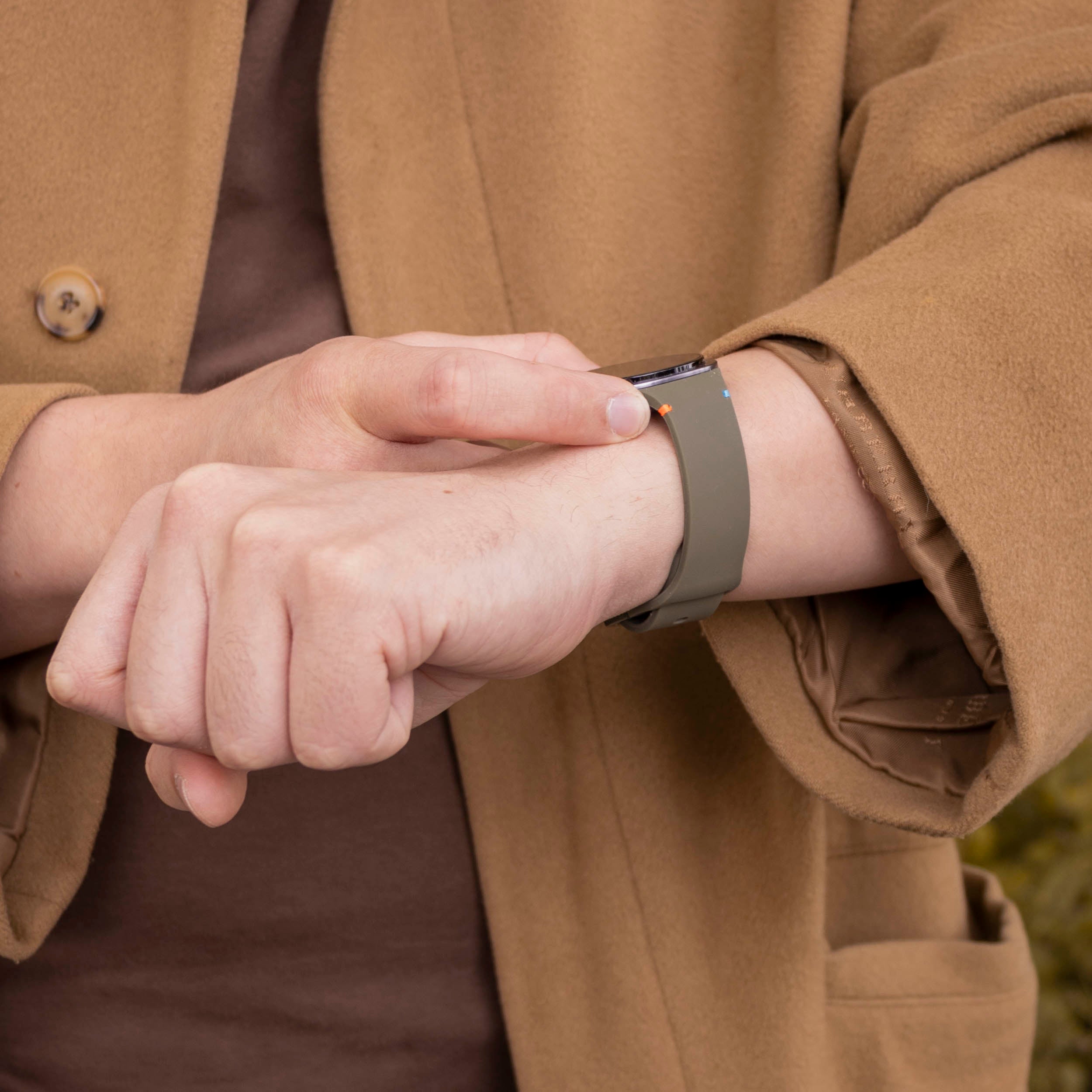 Bracelet silicone Samsung Galaxy Watch 9 - 44mm (vert militaire)