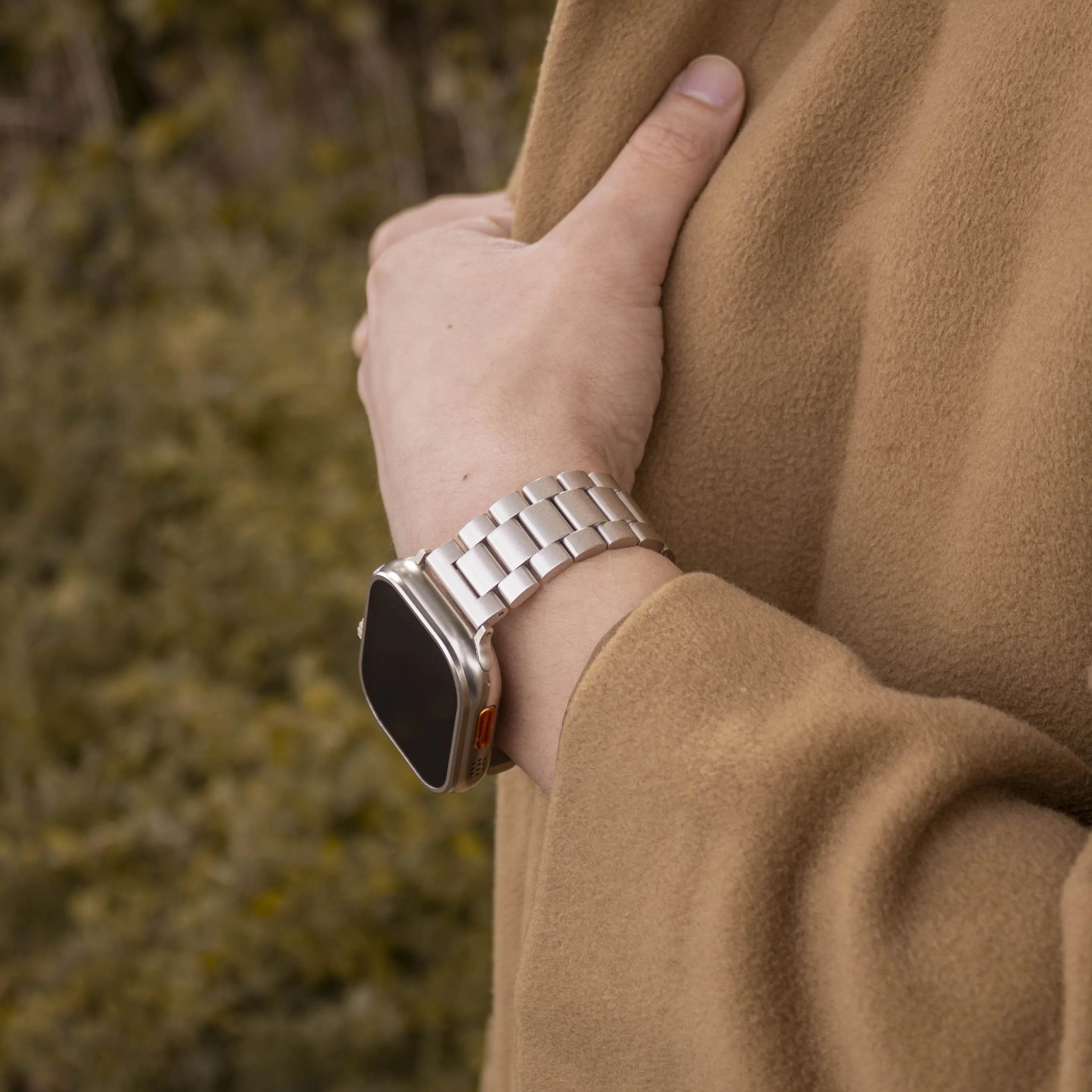 Bracelet Apple Watch acier (lumière stellaire)