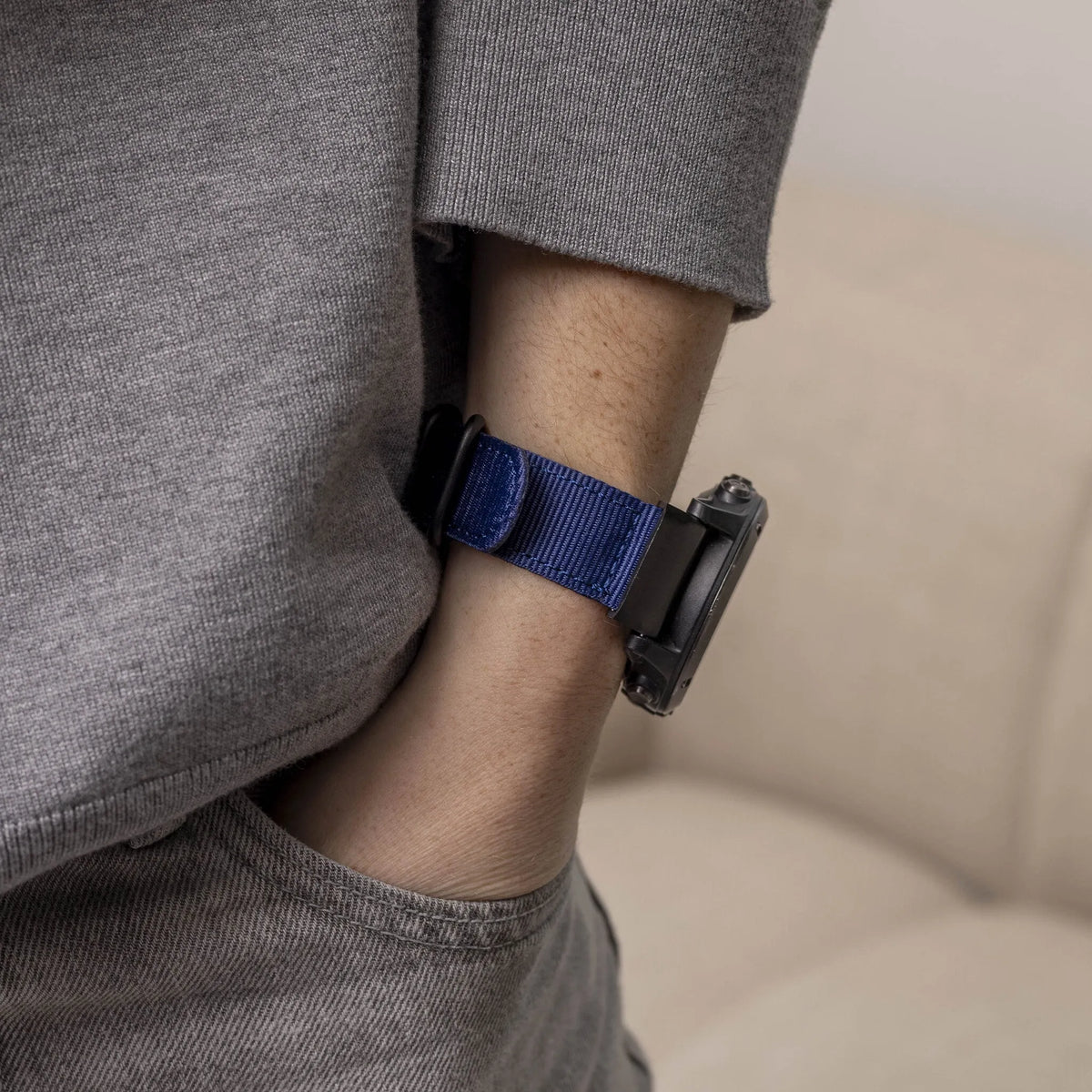 Nylon Buckle Strap, blue, lifestyle photo