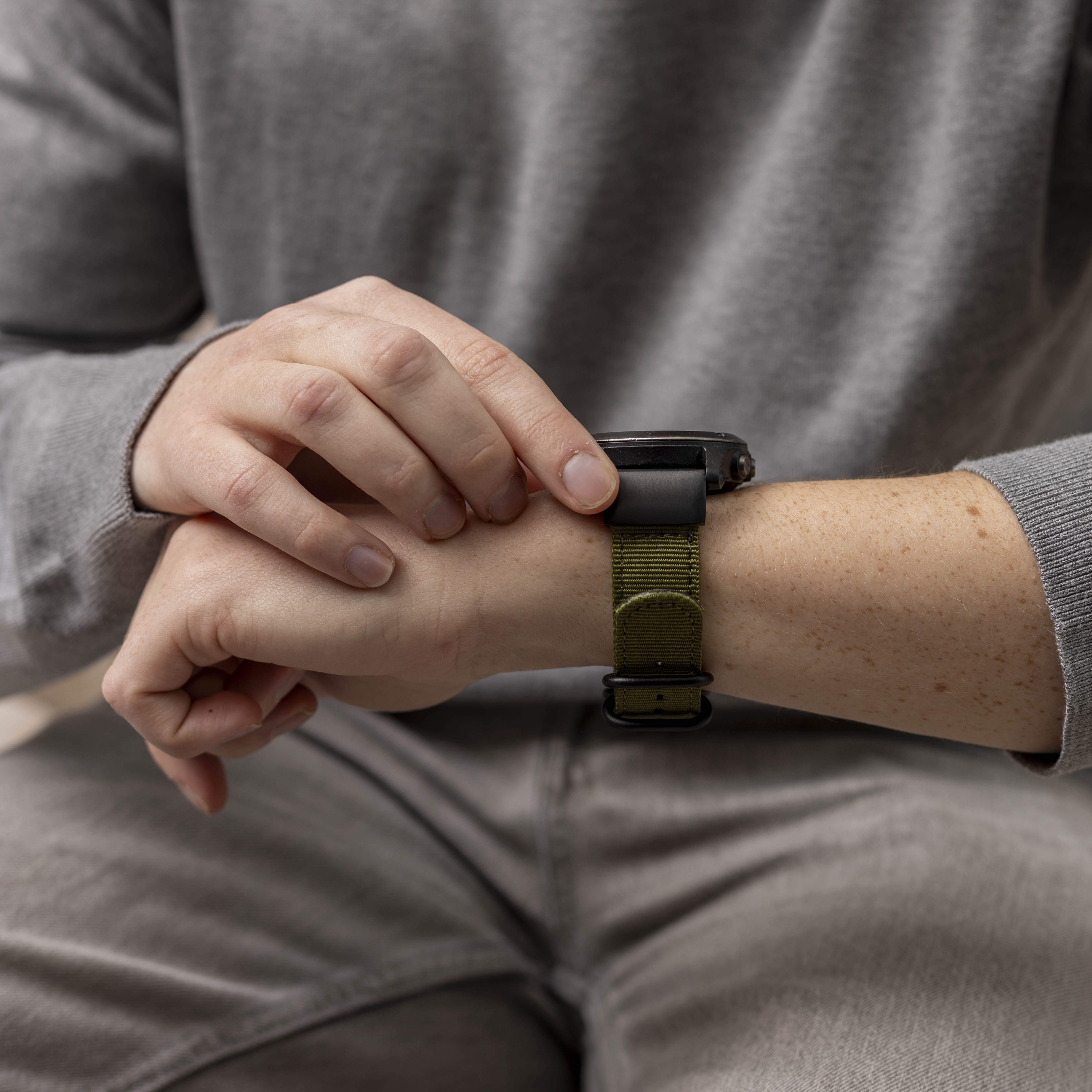 Bracelet nylon á boucle Garmin Fenix 3 (vert)
