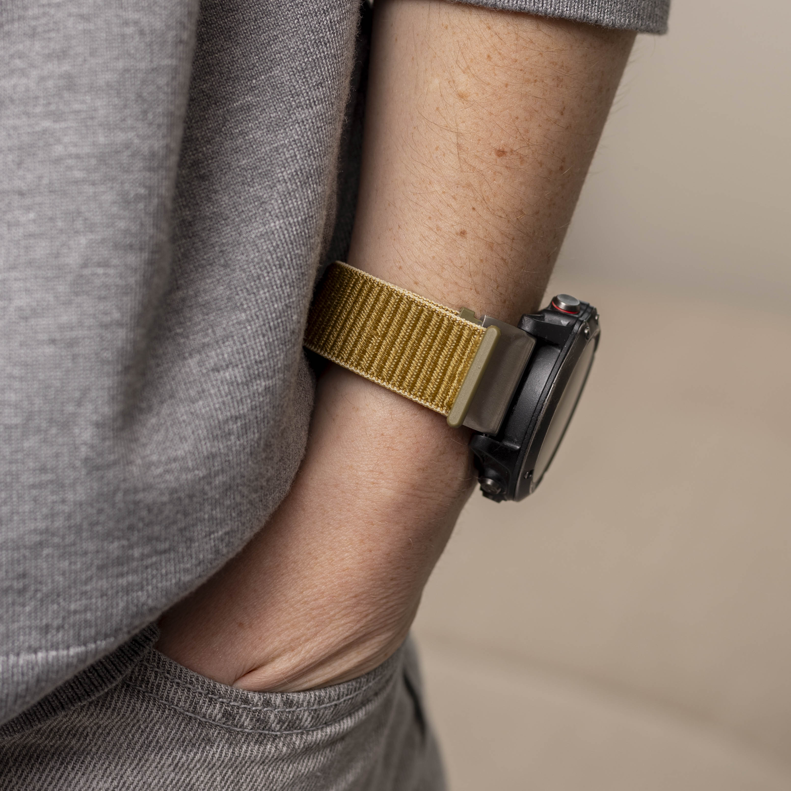 Bracelet nylon Garmin Fenix 5x / 6x (vert olive)