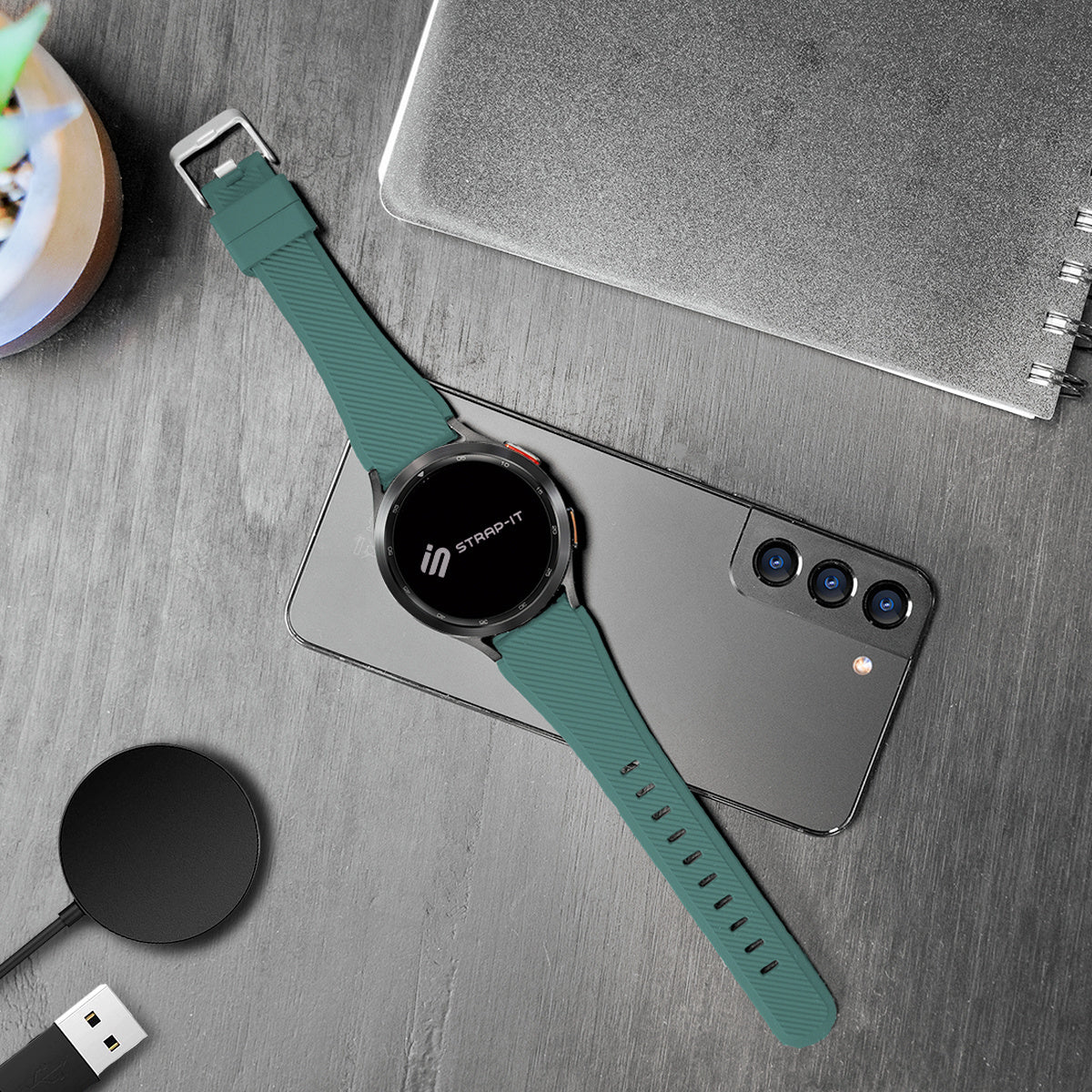 Bracelet silicone sergé Xiaomi Watch S4 (vert sapin)