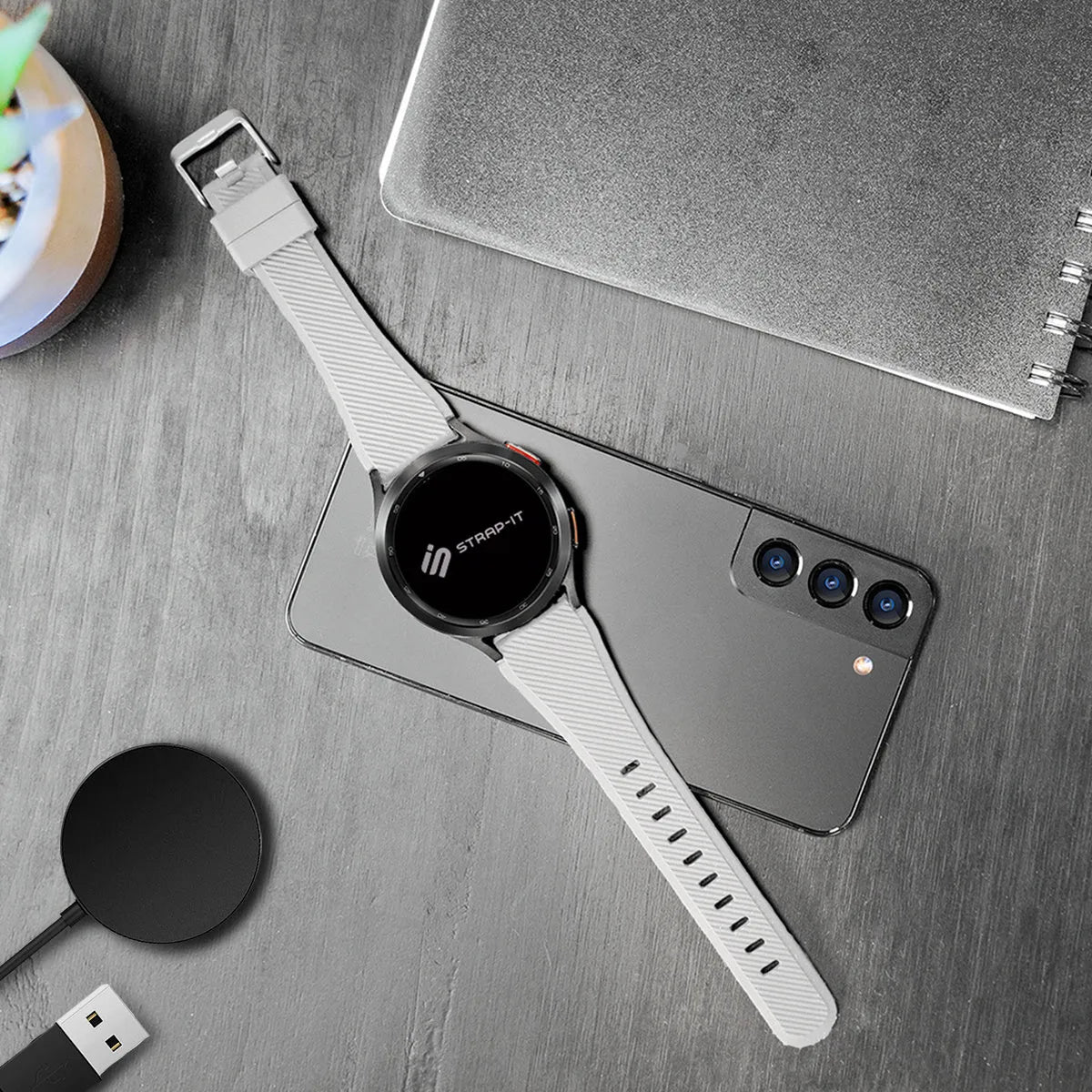 Bracelet twill silicone Oppo Watch X3 (blanc)