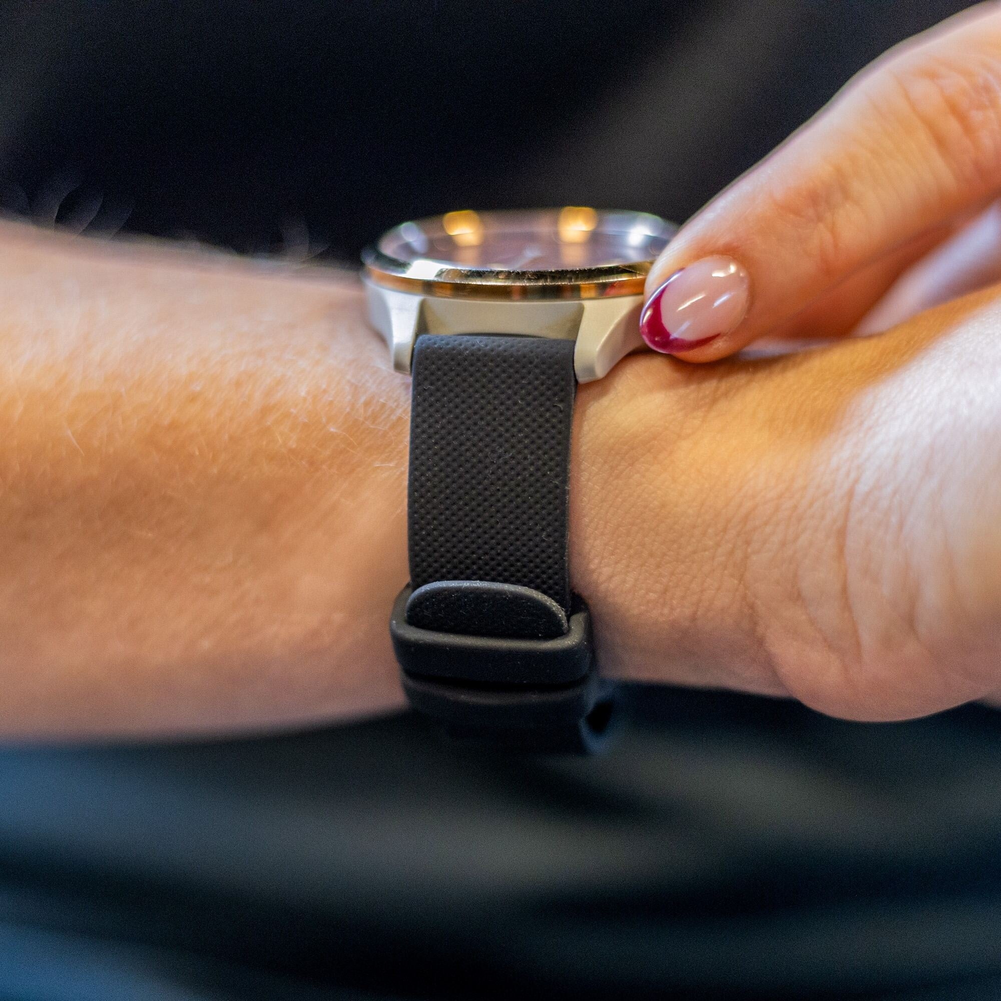 Bracelet montre 18mm silicone - universel (noir)