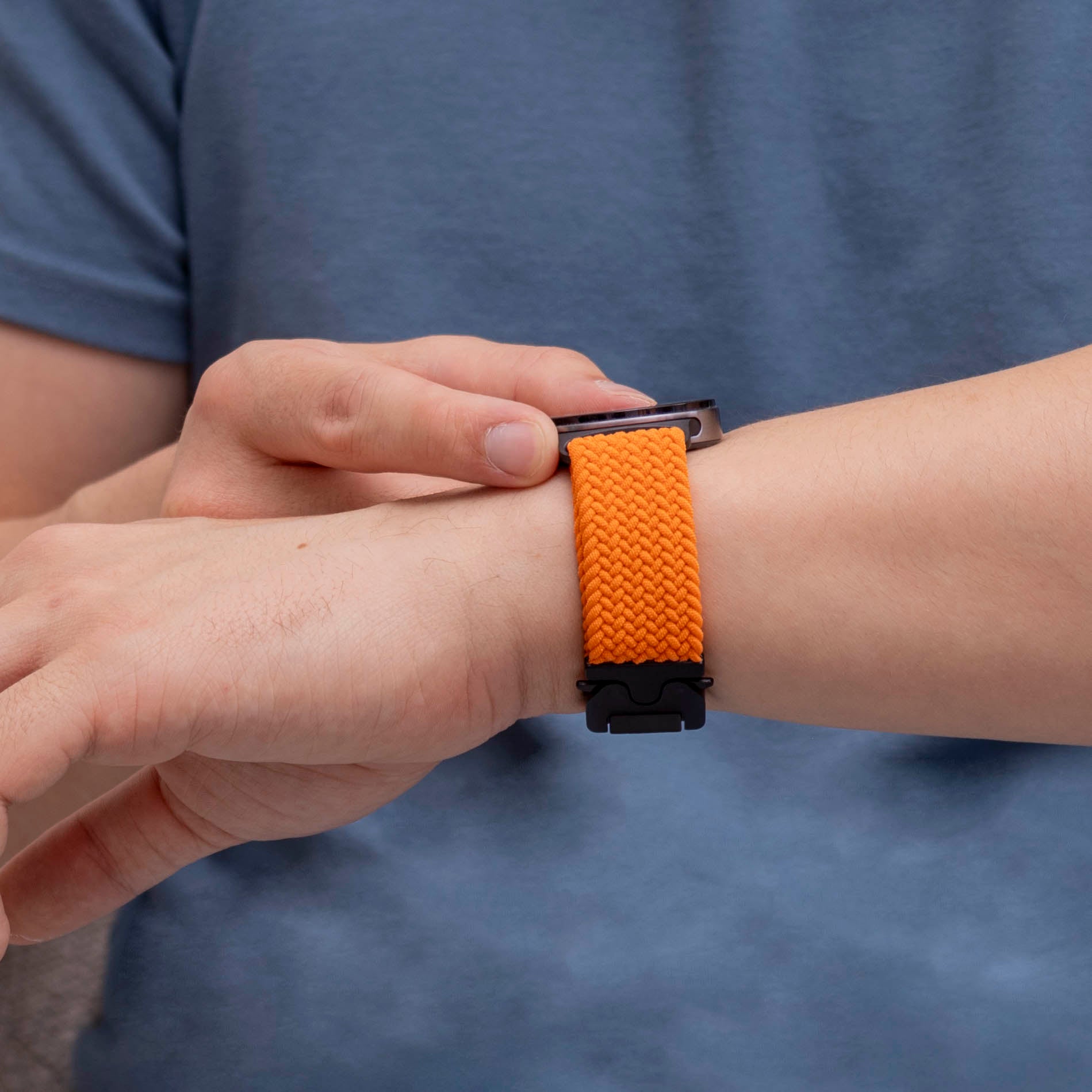 Bracelet tressé boucle en P Samsung Galaxy Watch 9 - 44mm (orange)