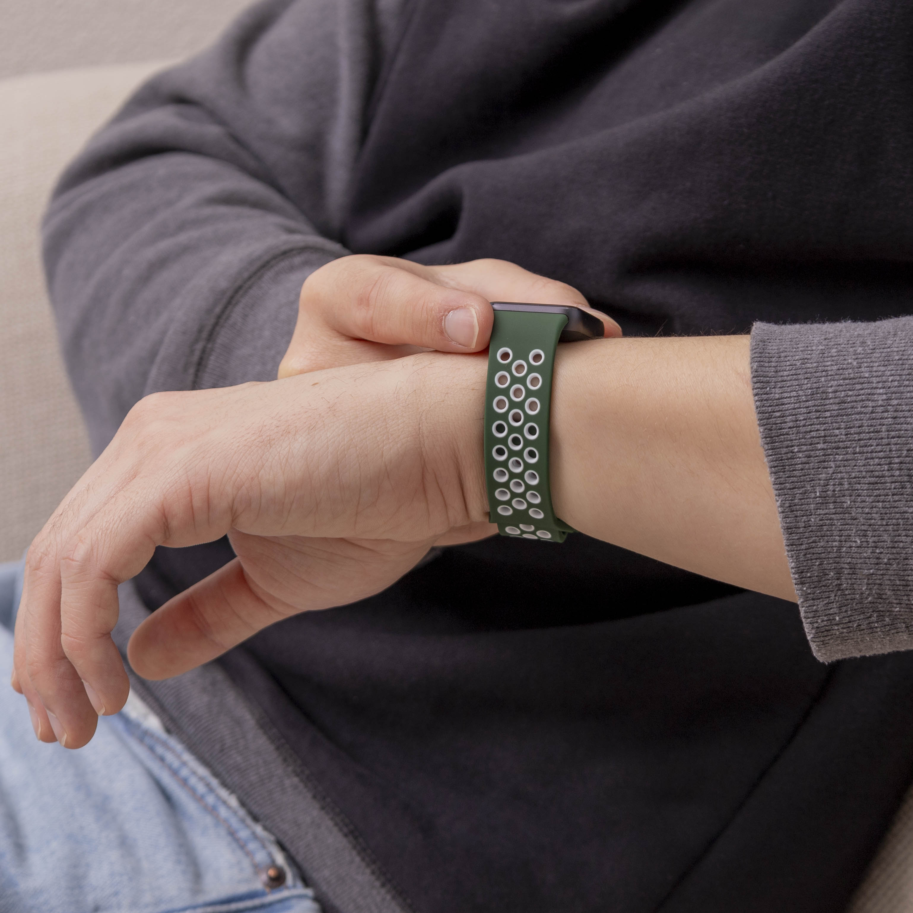 Bracelet sport Samsung Galaxy Fit 3 (vert/blanc)
