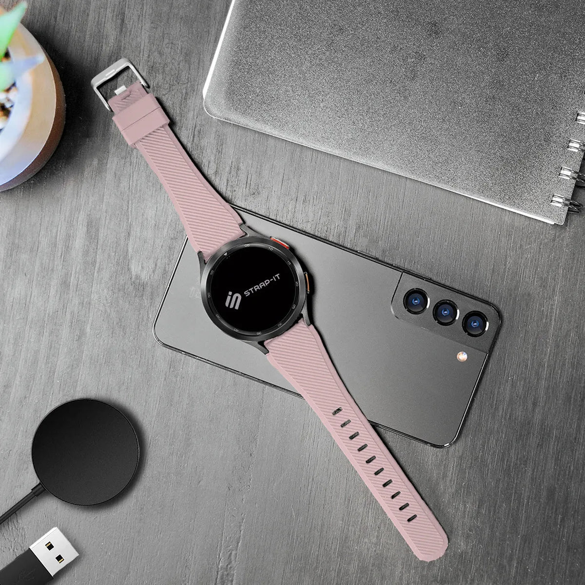 Gard Pro Health Smartwatch 2 Twill Silicone Strap (Pink)