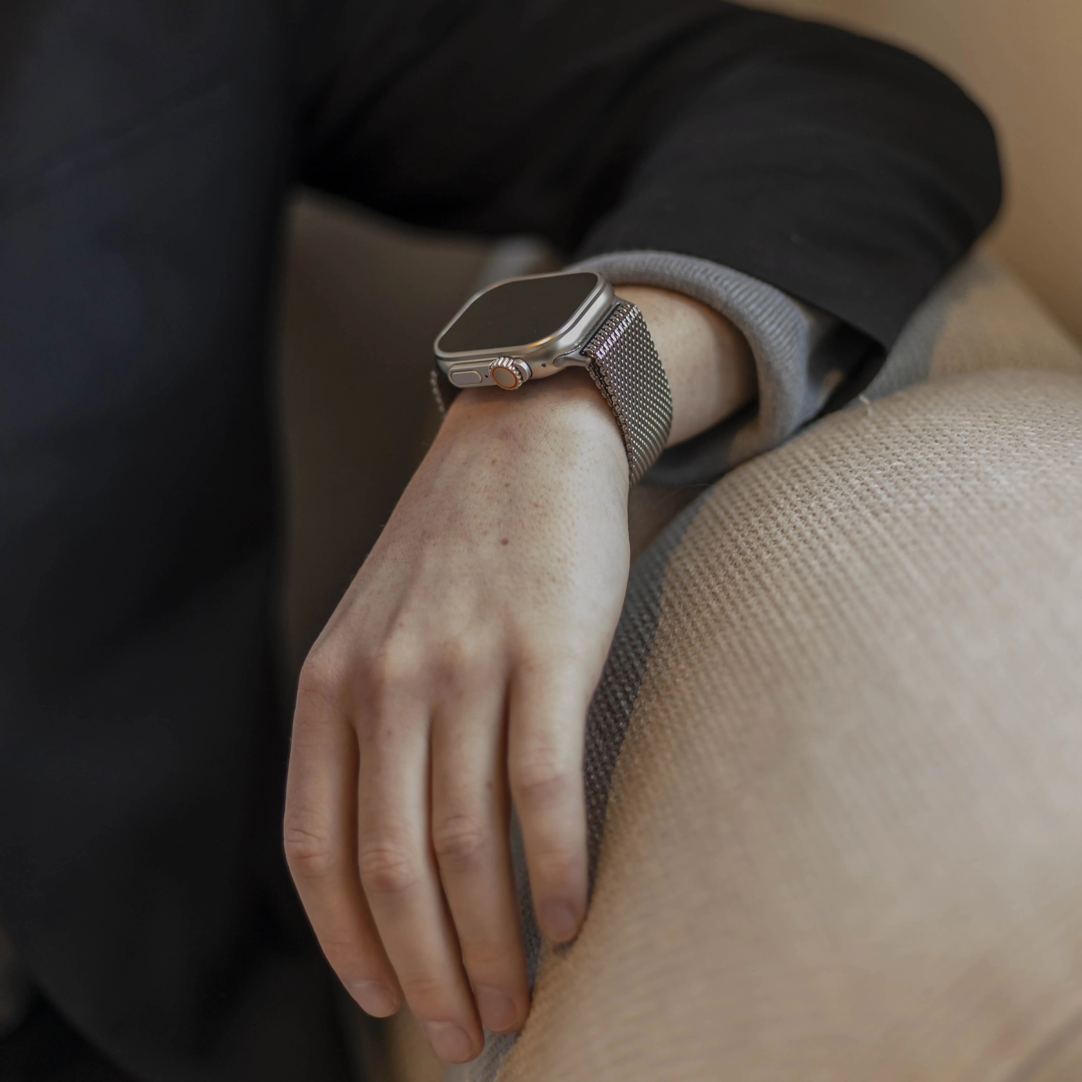 Bandz Bracelet Milanais Loop avec P-buckle Apple Watch (argent)