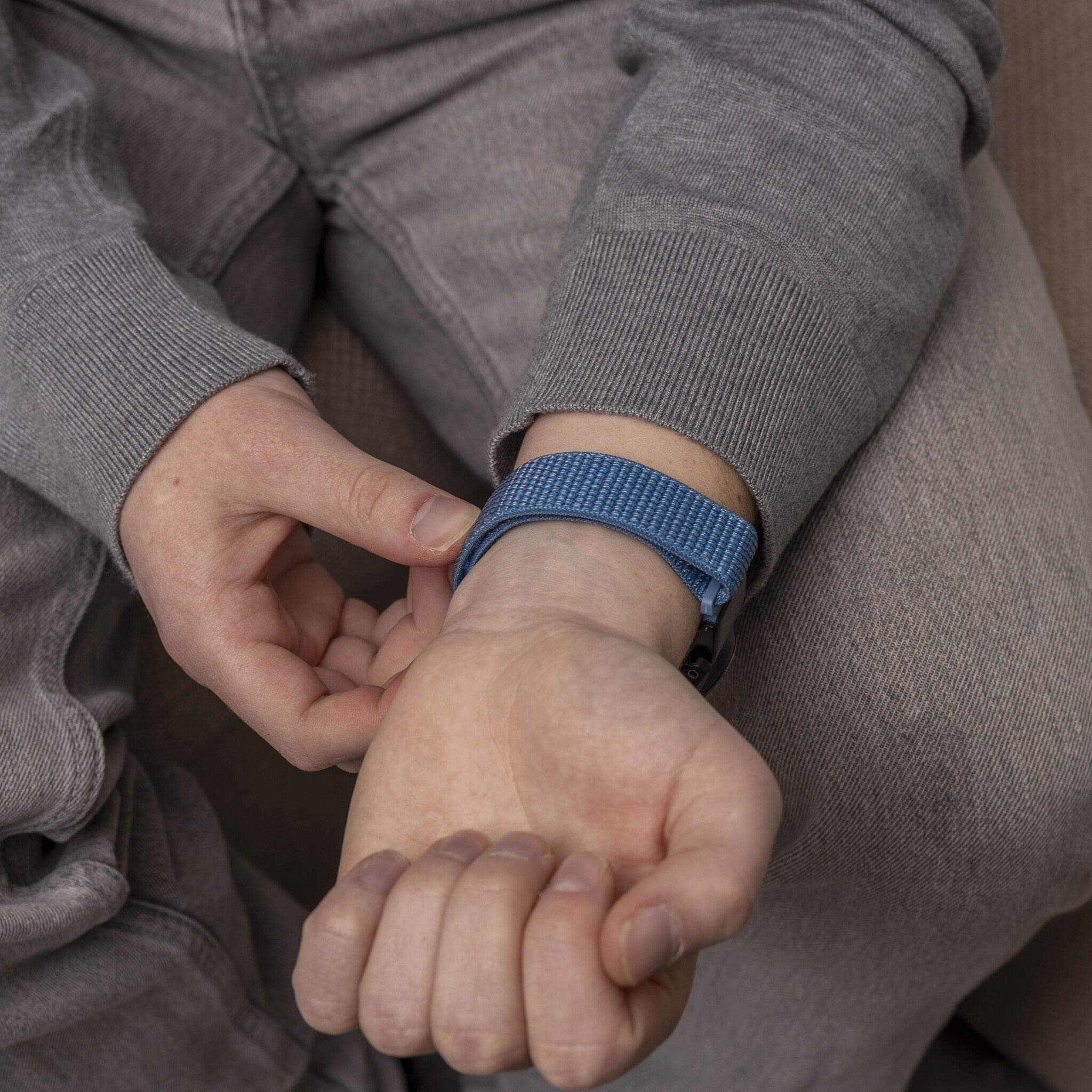 Bracelet nylon Garmin Fenix 8 Pro - 51mm (bleu clair)
