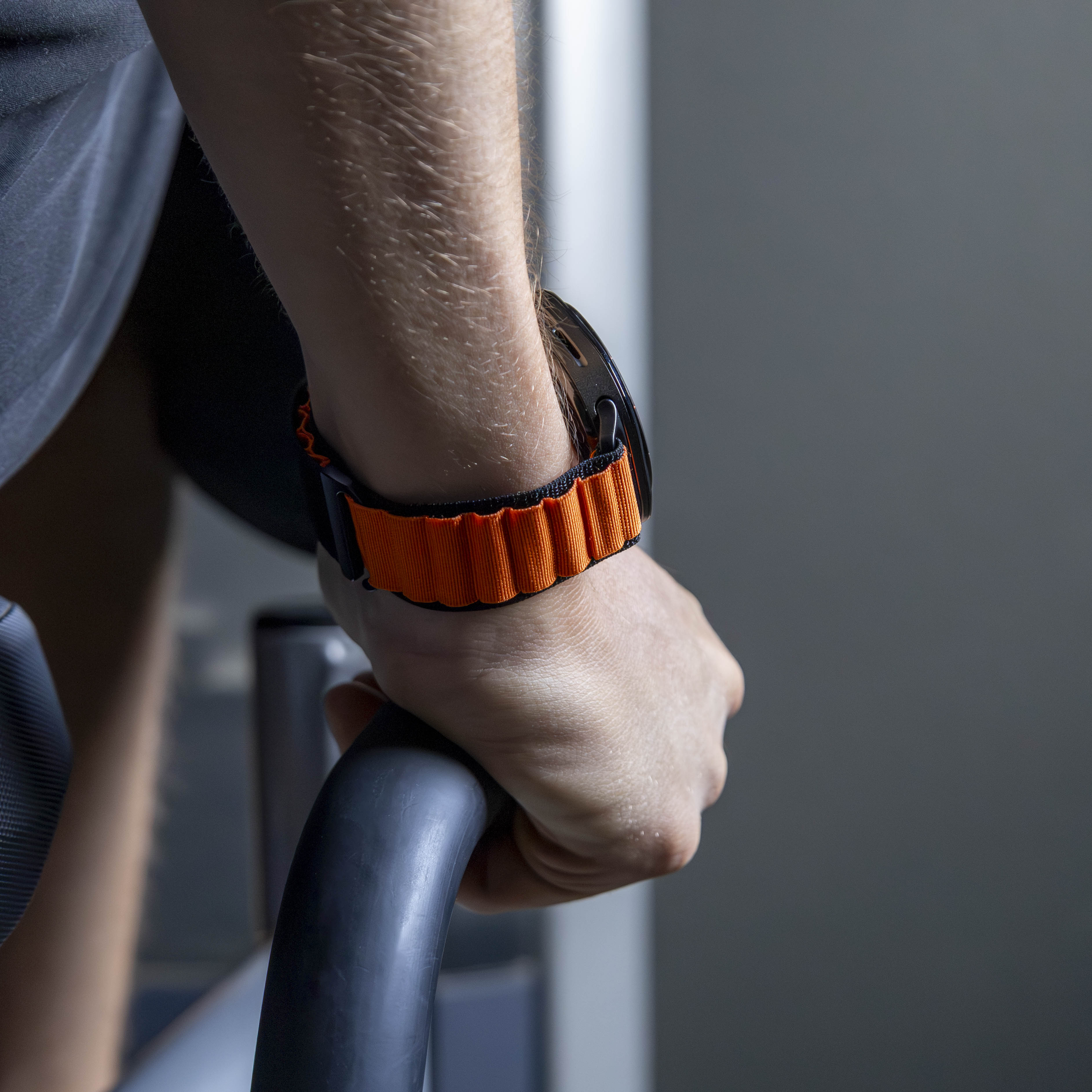 Bracelet Alpine nylon Samsung Galaxy Watch Ultra 2 (noir/orange)