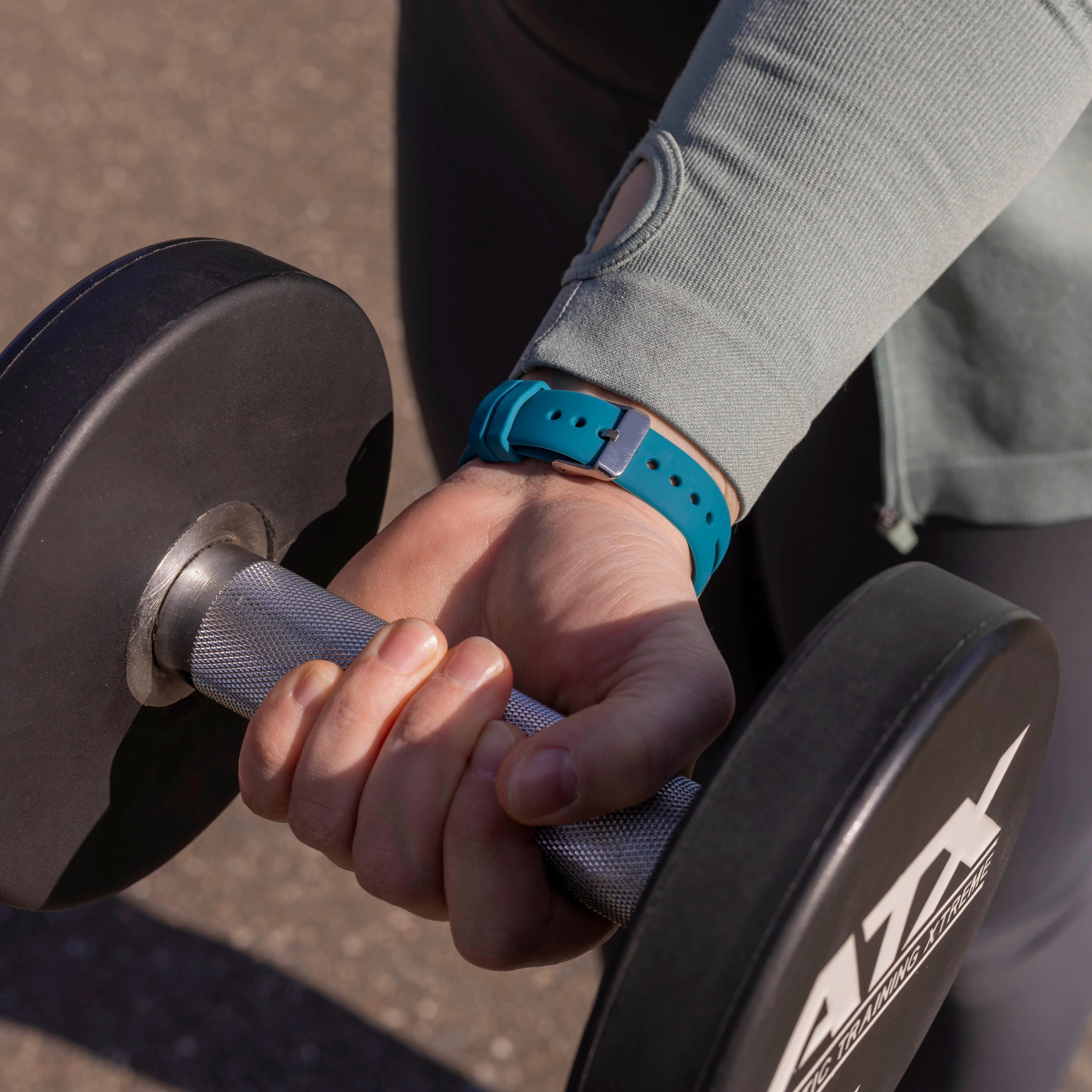 Bracelet silicone de luxe Fitbit Versa 3 (vertbleu)