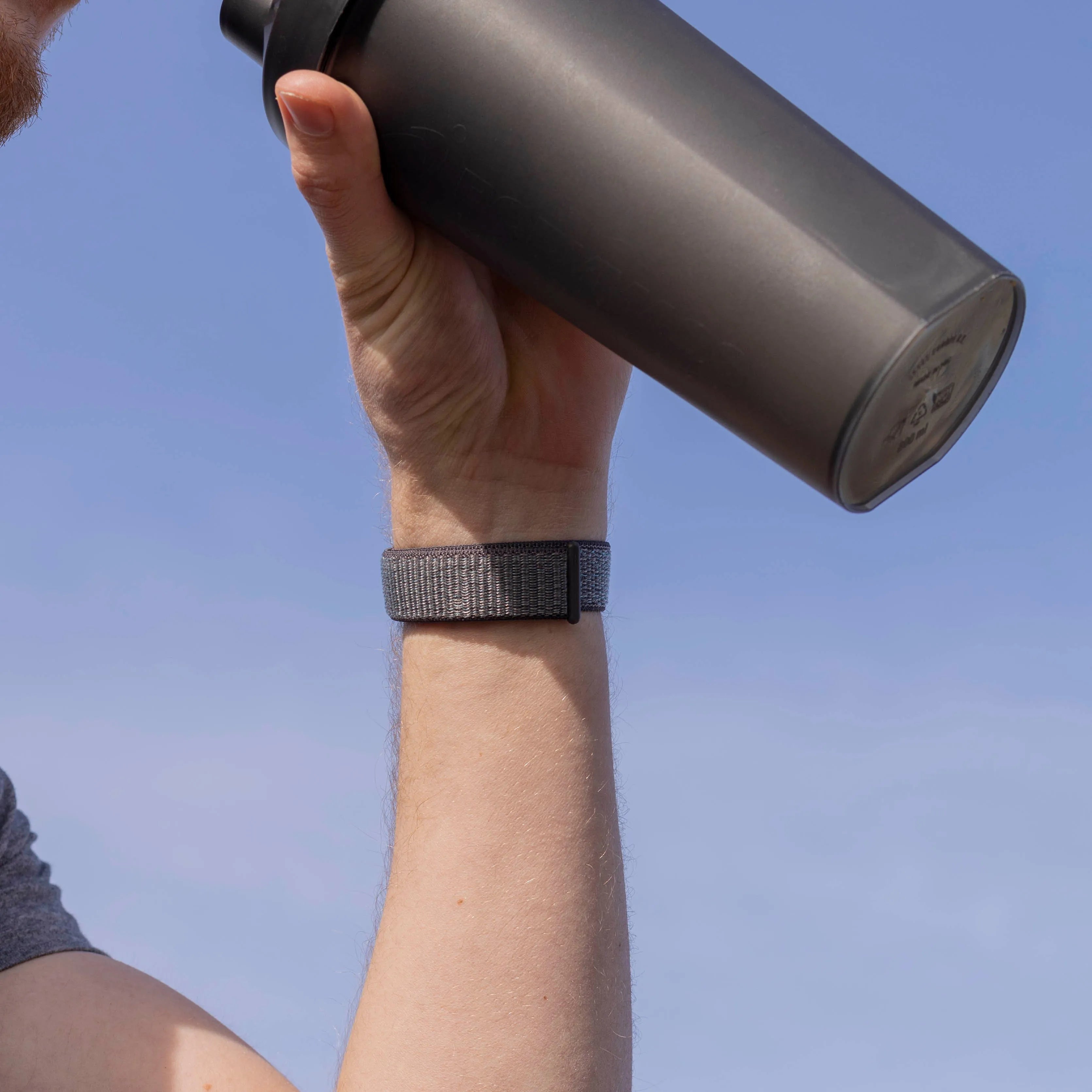 Bracelet nylon Fitbit Sense (gris-vert)