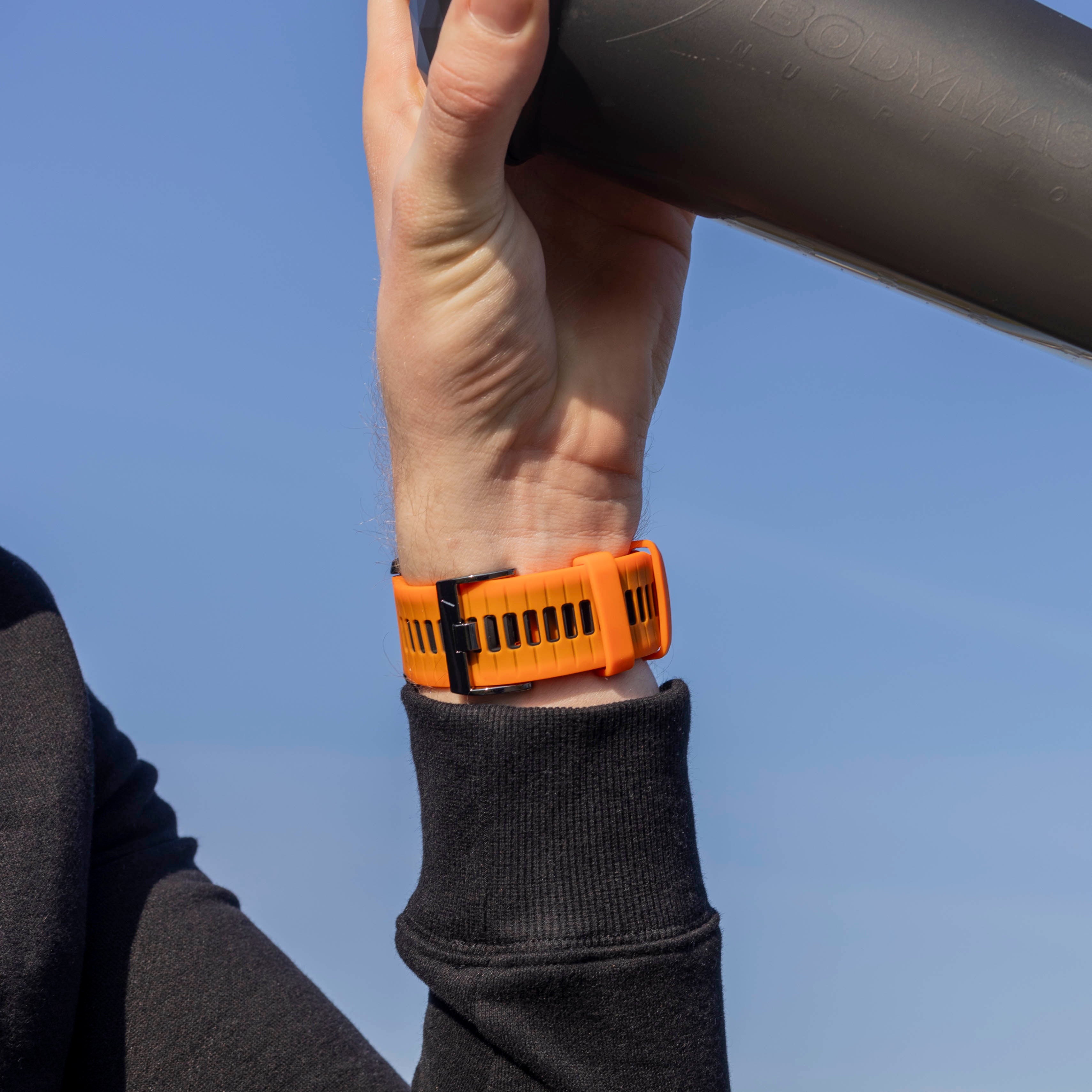 Bracelet à boucle sport Garmin Fenix 5x / 6x (orange/noir)