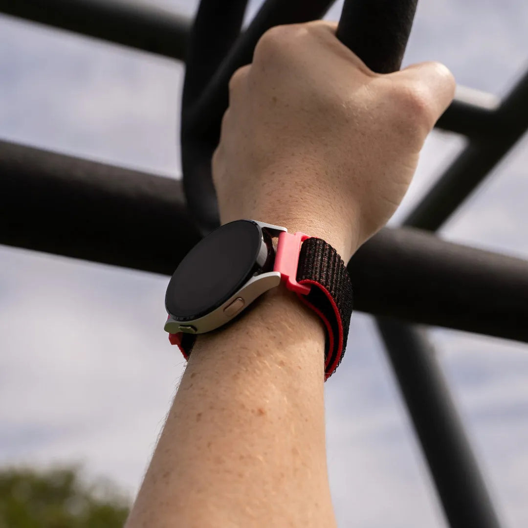Bracelet nylon Coros Apex 2 Pro (noir/corail)