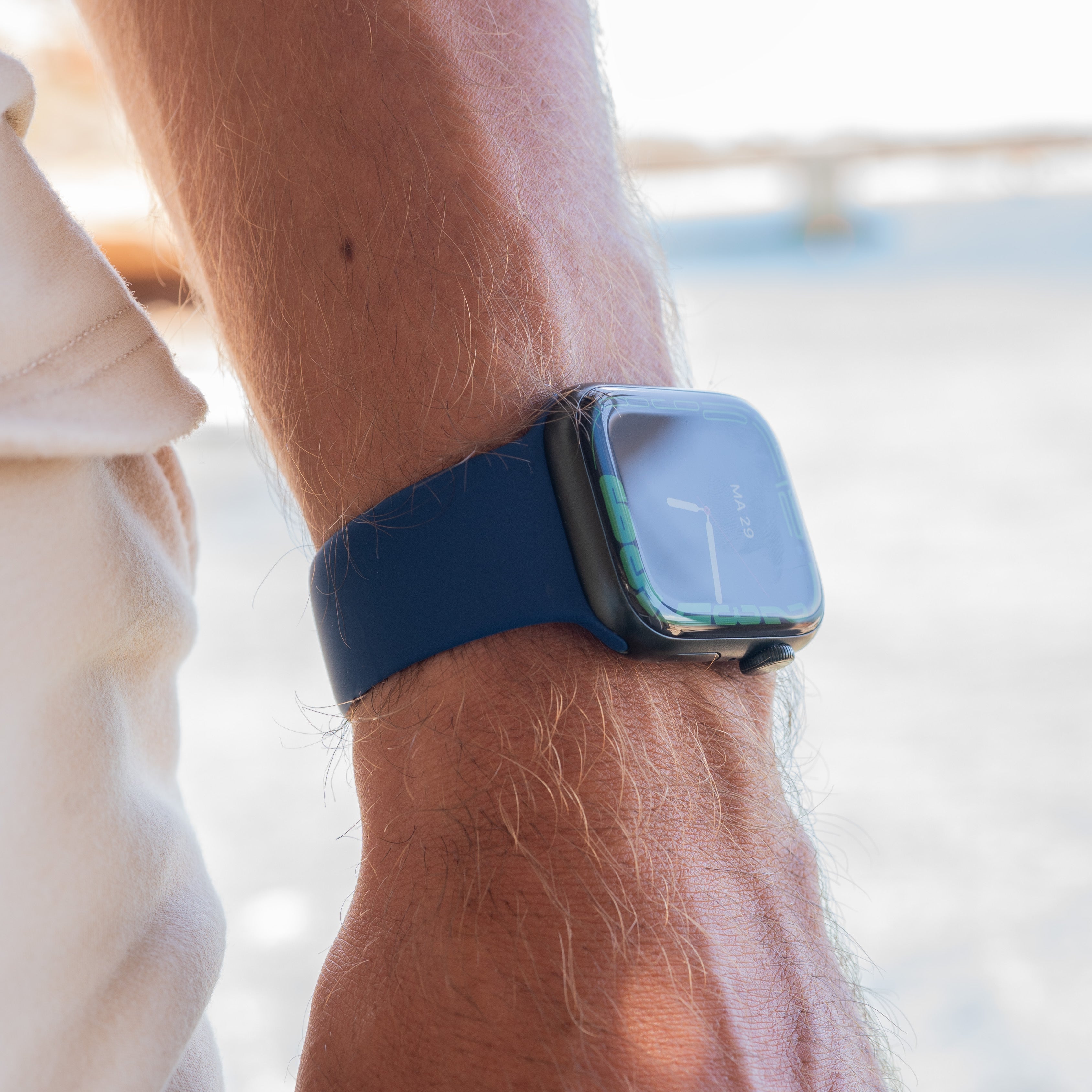 Bracelet silicone Apple Watch (bleu)