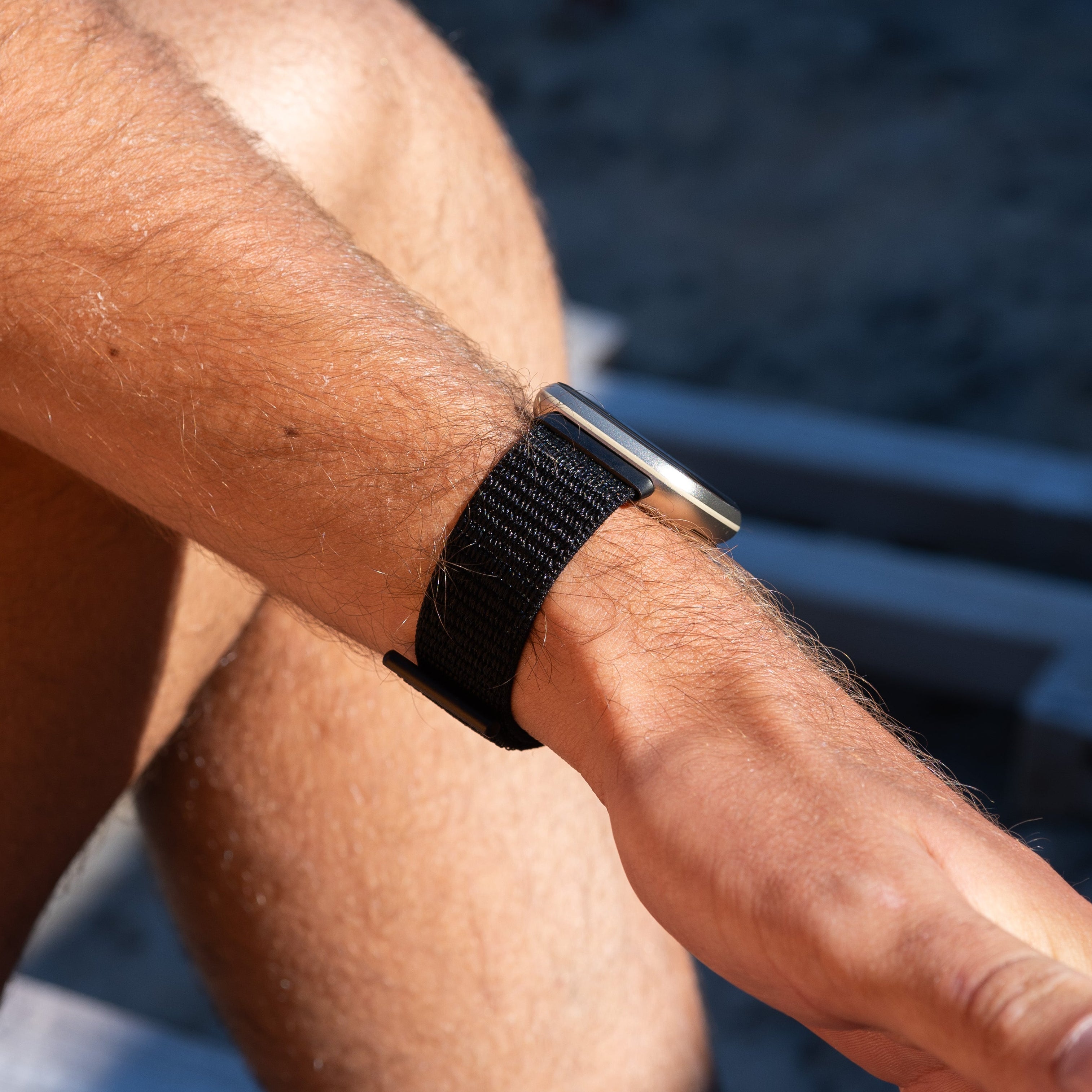 Bracelet nylon Fitbit Versa 3 (noir)