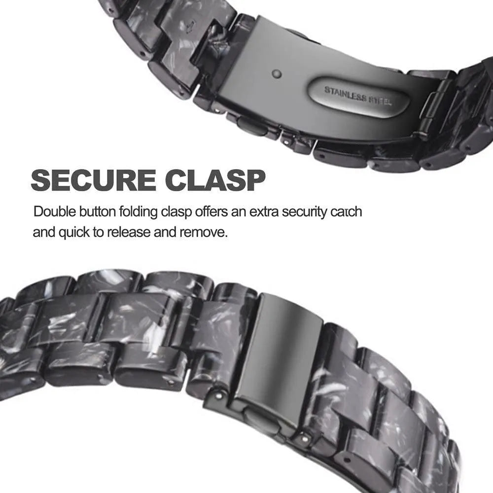 Metal Resin Strap, black/white, promotional banner
