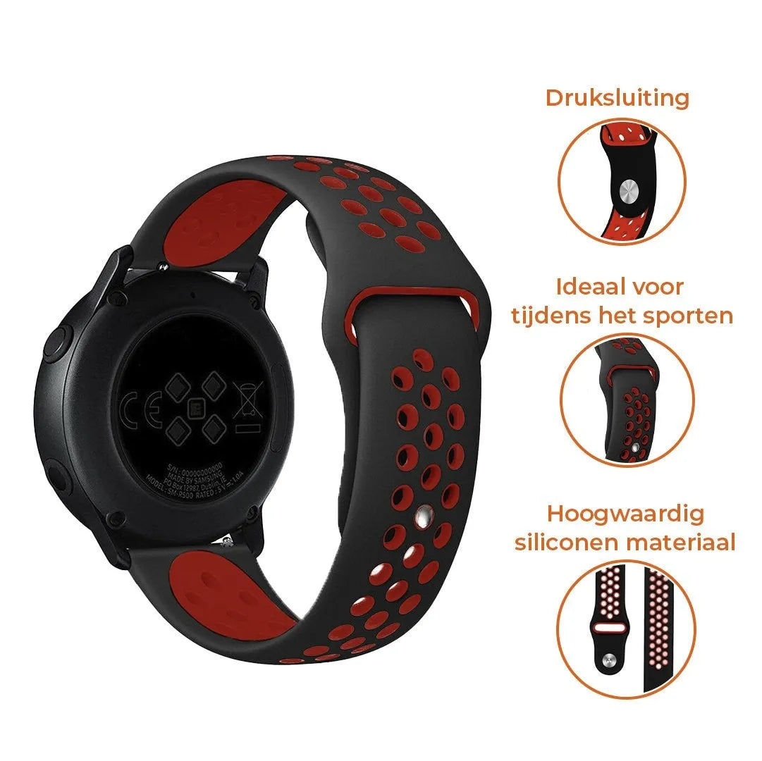 Silicone Sport Strap, black/red, promotional banner