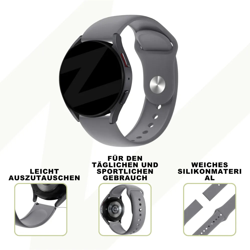 Silicone Sport Strap 'Deluxe', grey, promotional banner