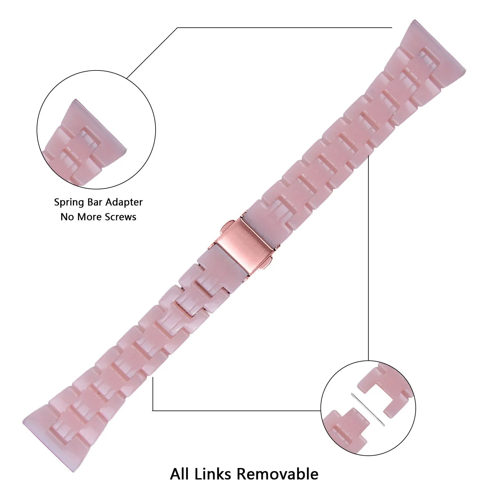 Bracelet résine Amazfit Active 2 (rose)