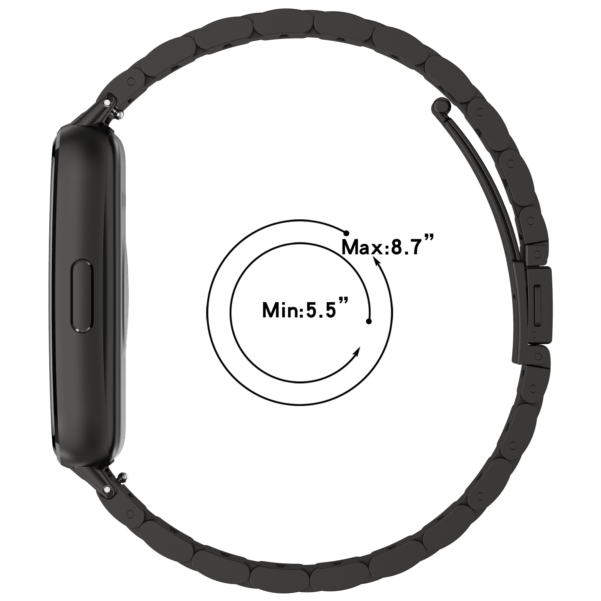 Bracelet acier Huawei Band 11 Pro (noir)