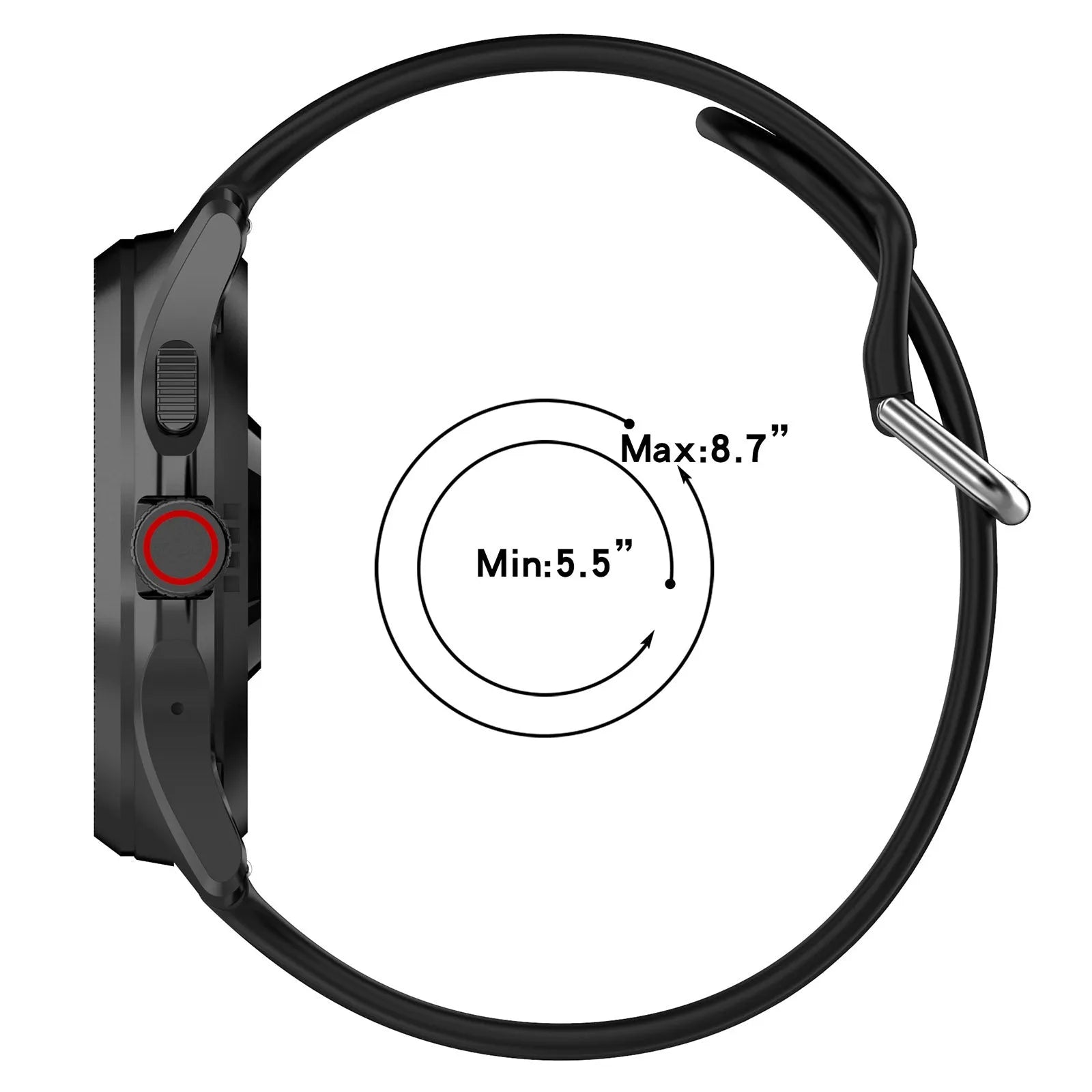Stahlgear Zeus Silicone Buckle Strap (Black)