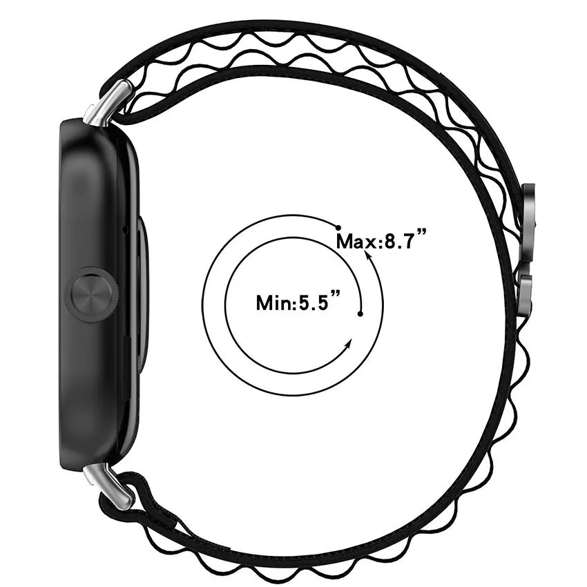 Bracelet nylon Alpine Xiaomi Smart Band 8 Pro (noir)