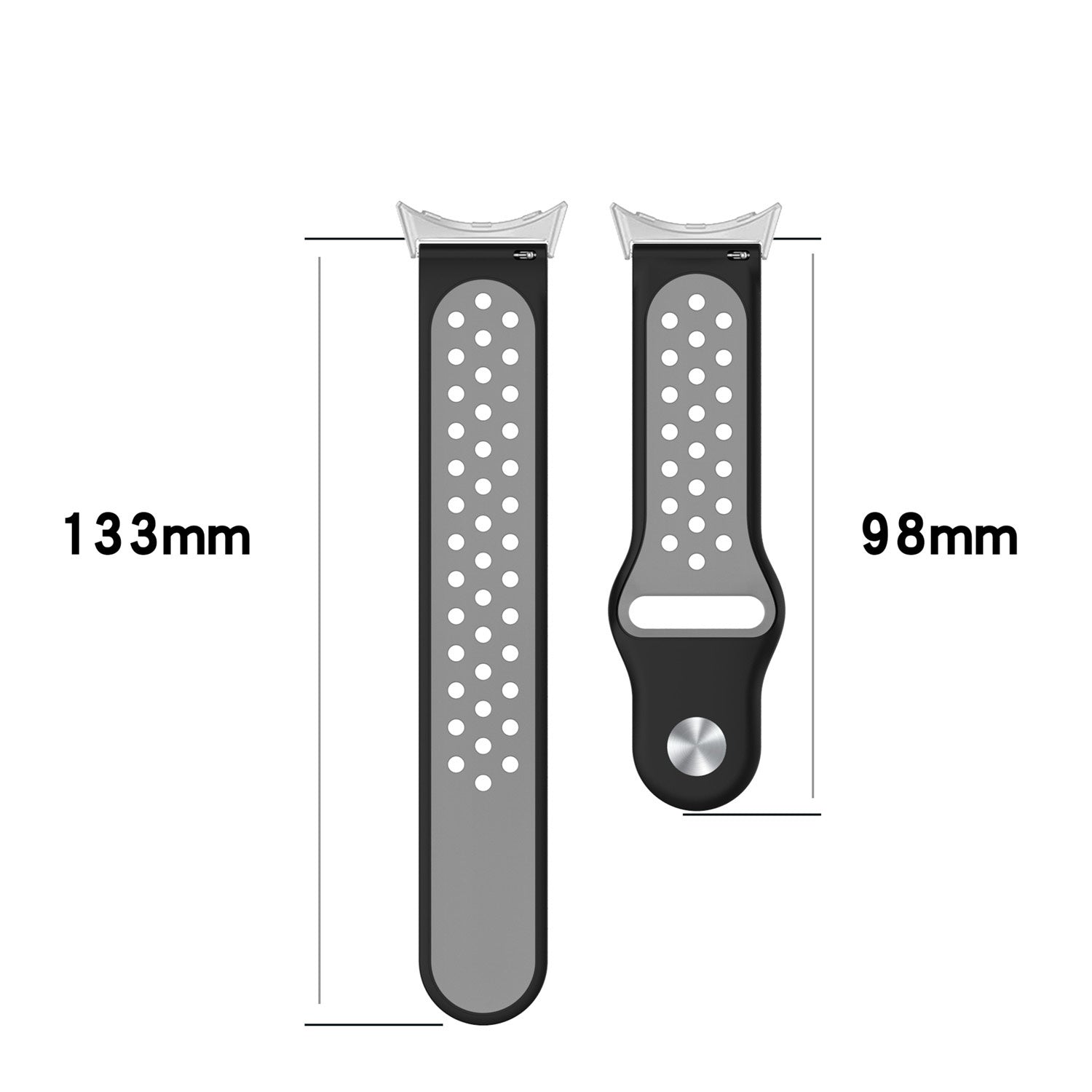 Bracelet sport Google Pixel Watch 4 - 41mm (noir/rouge)