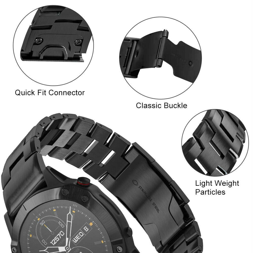 Bracelet titane Garmin D2 Mach 2 - 51mm (noir)