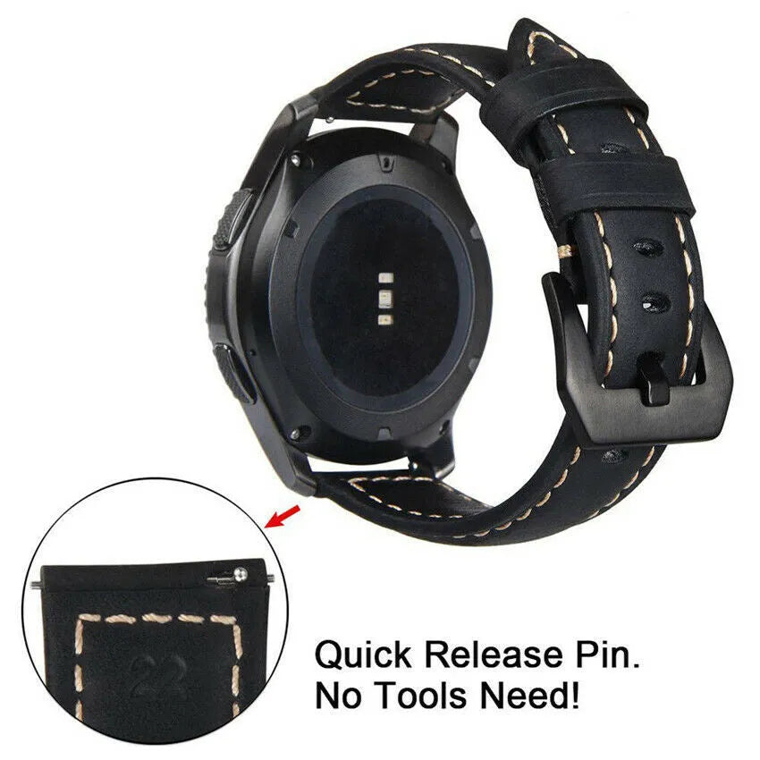 Bracelet cuir Oppo Watch X3 (noir)