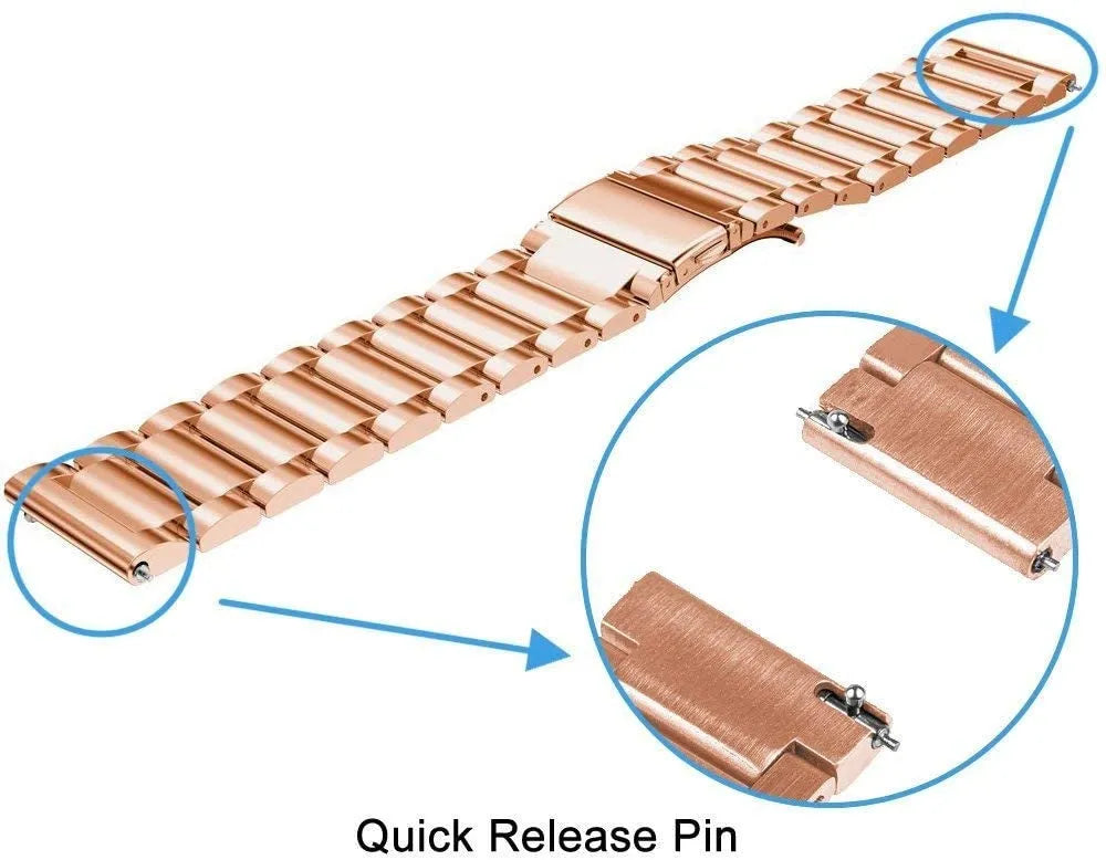Bracelet acier Oppo Watch S (or rose)