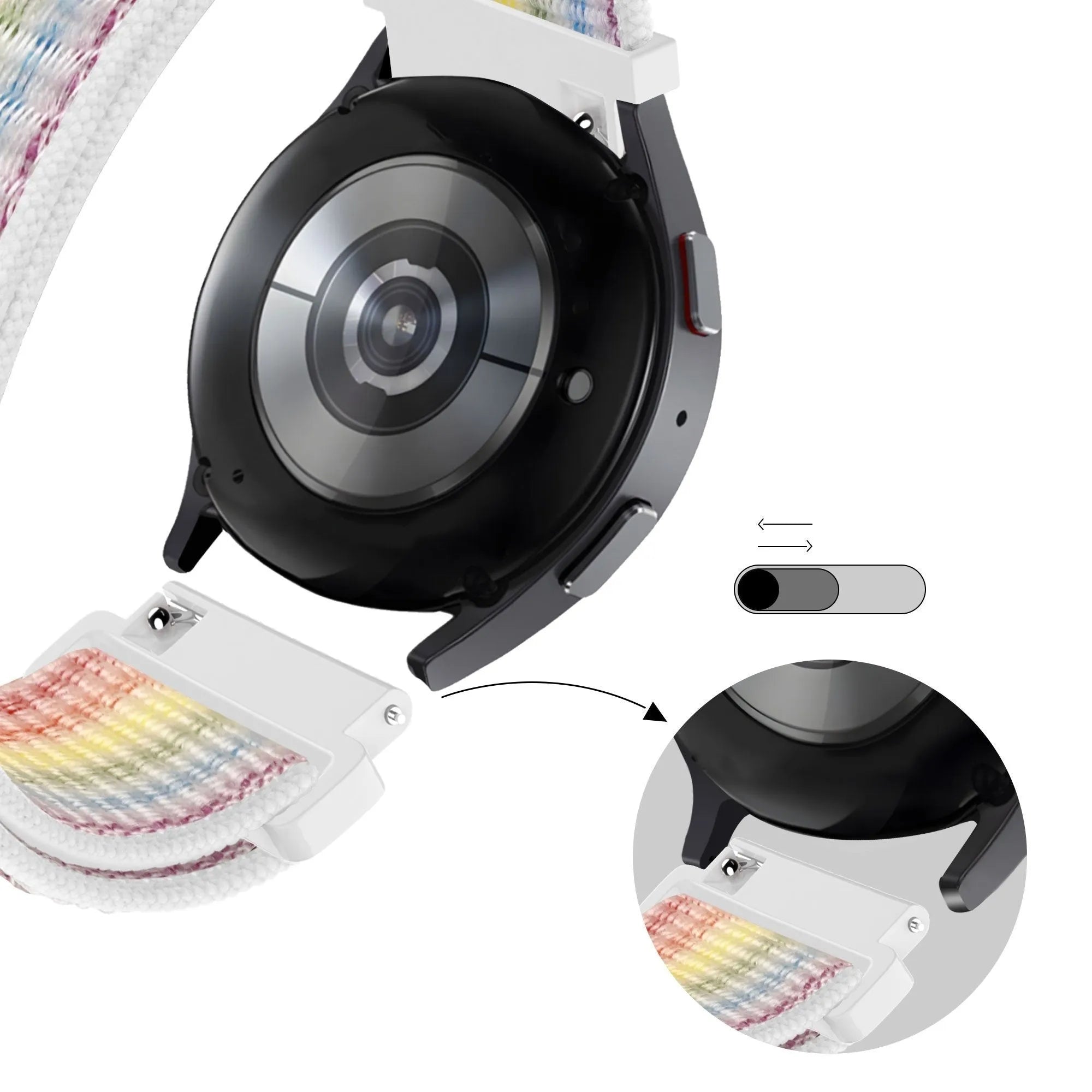Bandz Amazfit Cheetah 2 Pro Nylon Loop Strap (Multicolour)