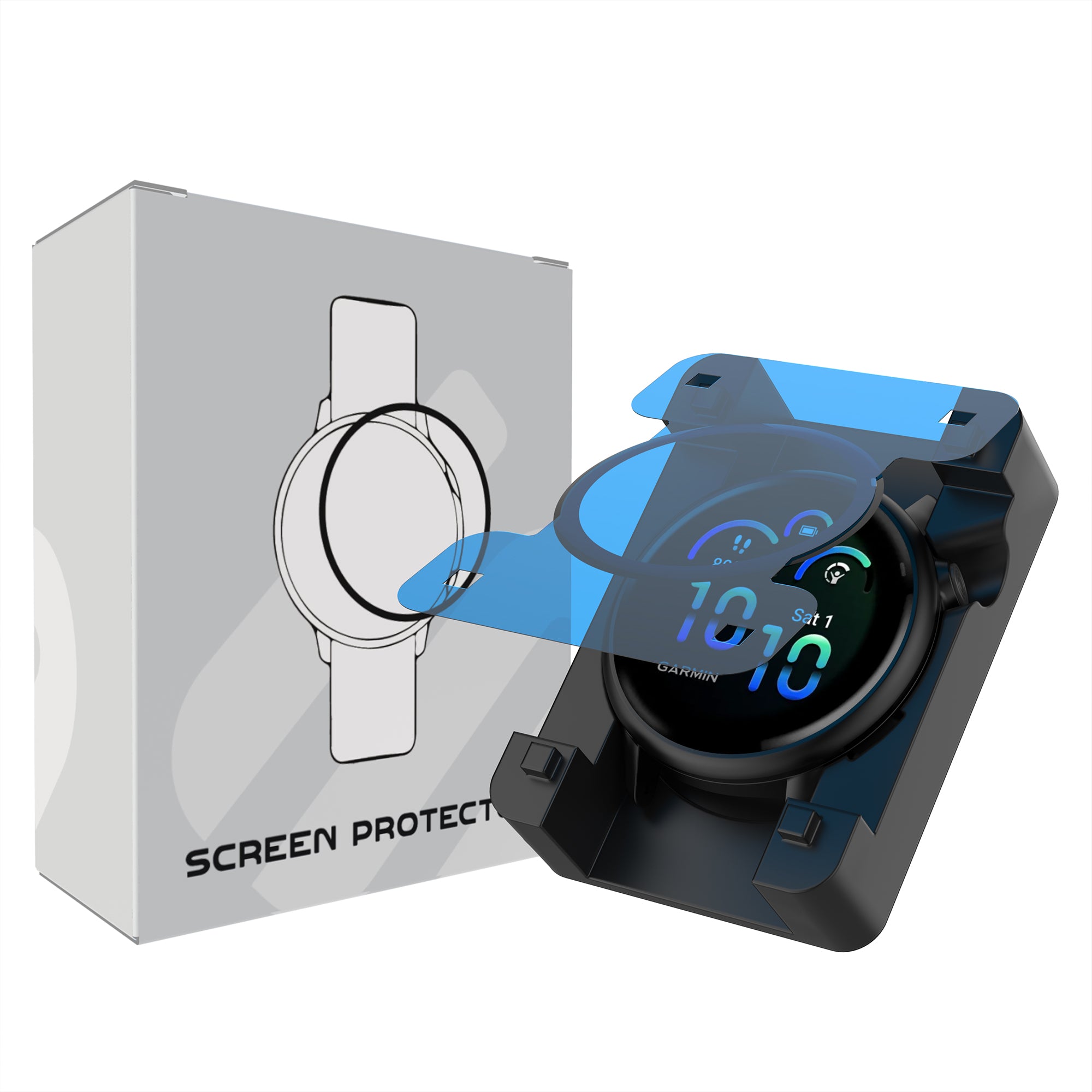 Protection d'écran avec outil de pose en un clic - Garmin Vivoactive 6