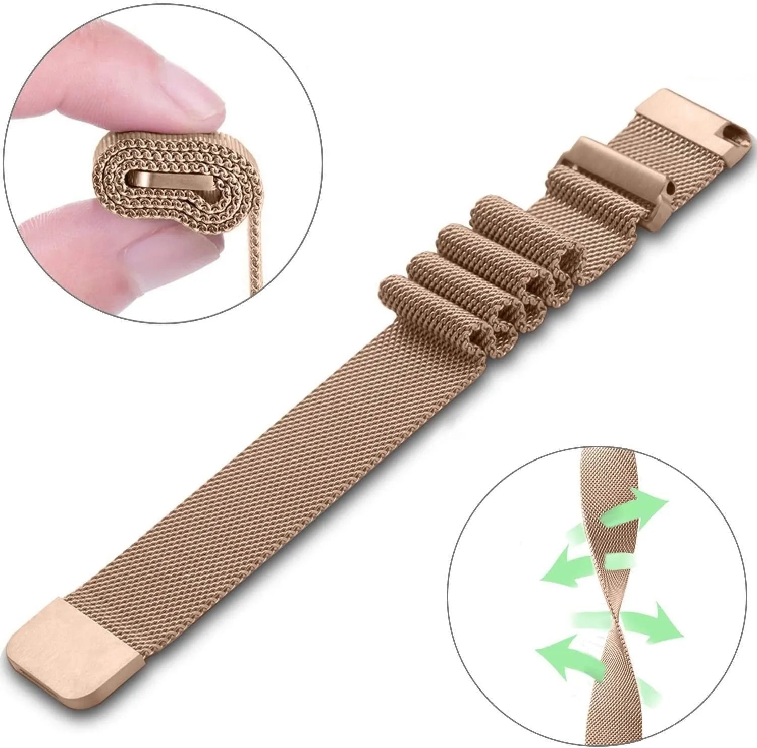 Bracelet Milanais Huawei Watch GT 5 41mm (or rose)