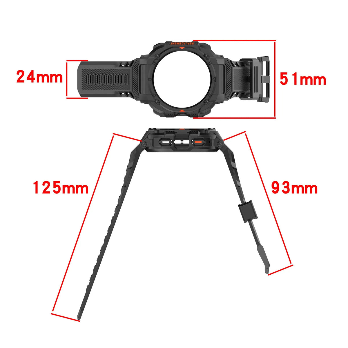 Samsung Galaxy Watch Ultra TPU Strap with Frame (Black)