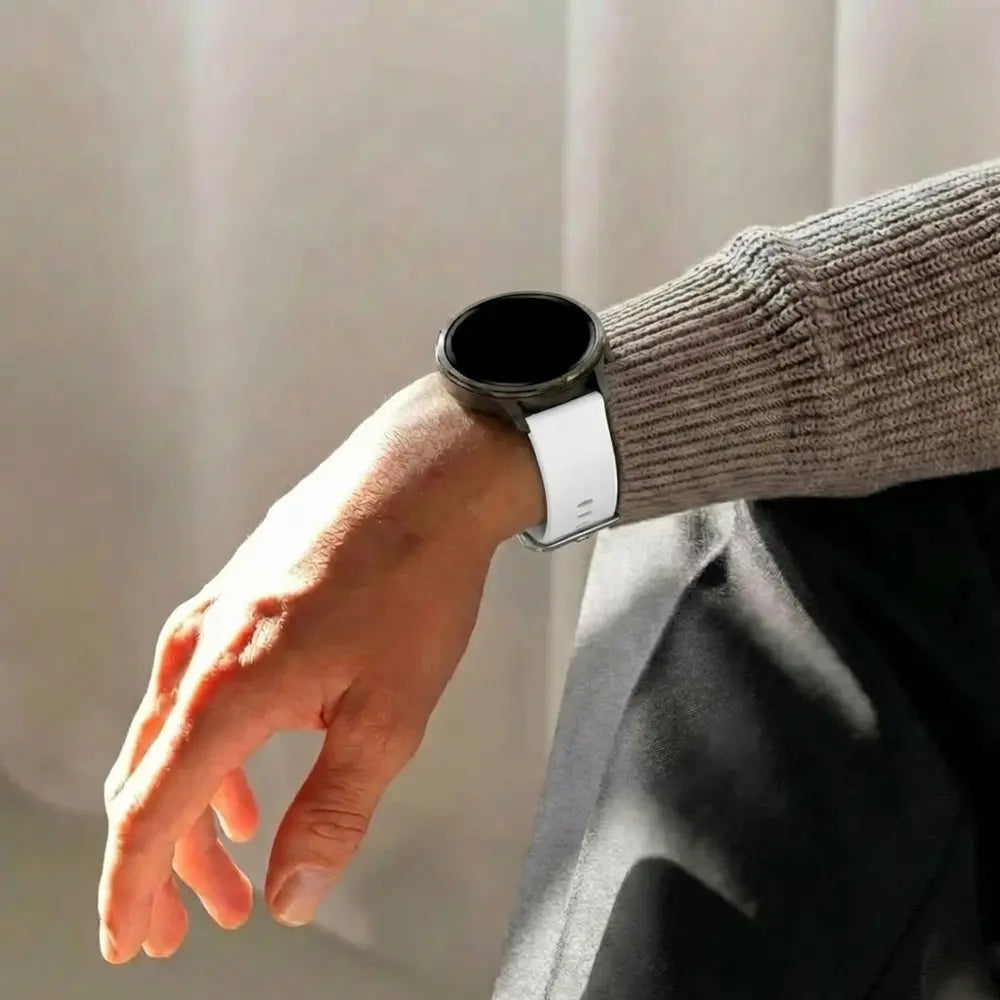 Bracelet silicone classique Garmin Vivoactive 5 (blanc)